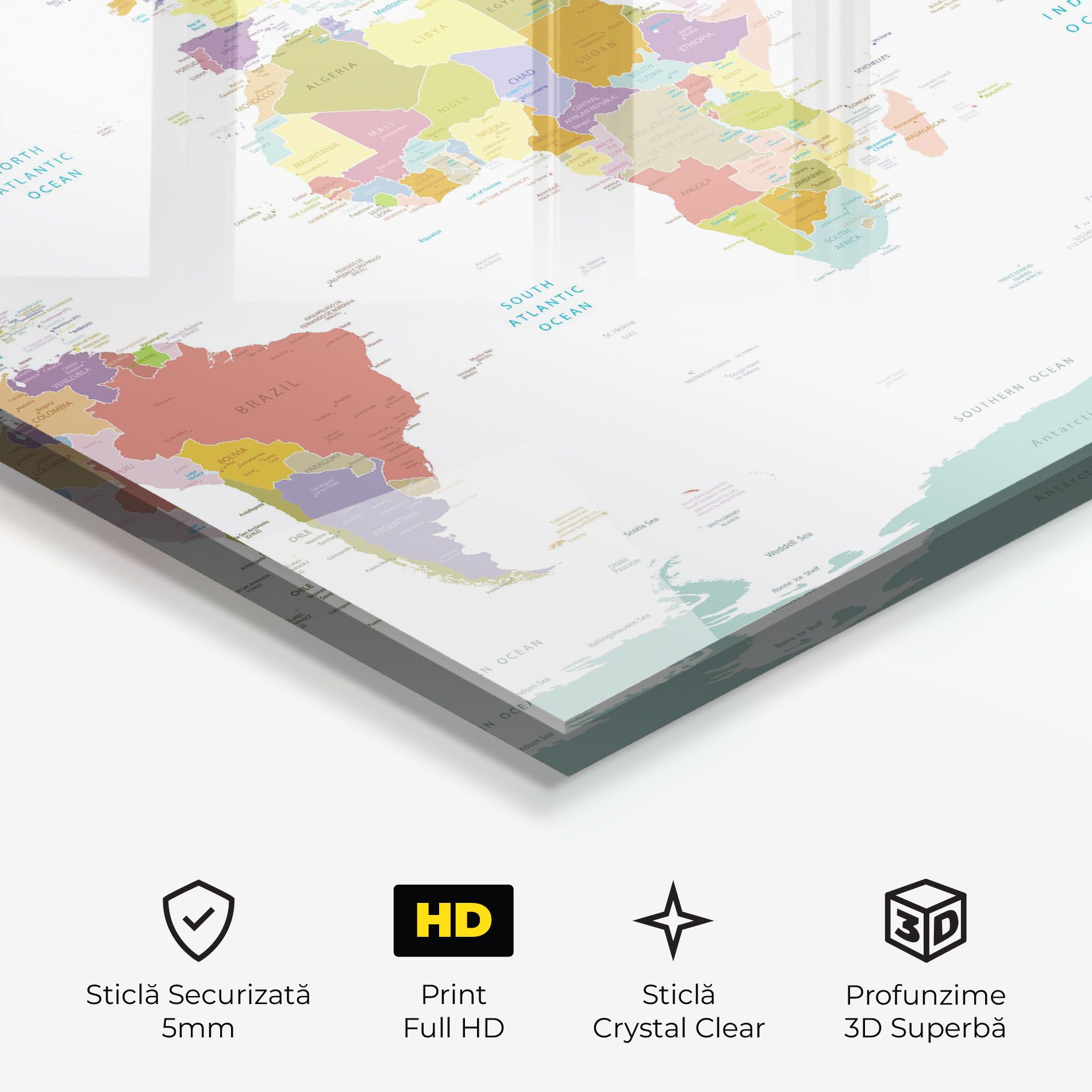 World Colorful Map mockup 3