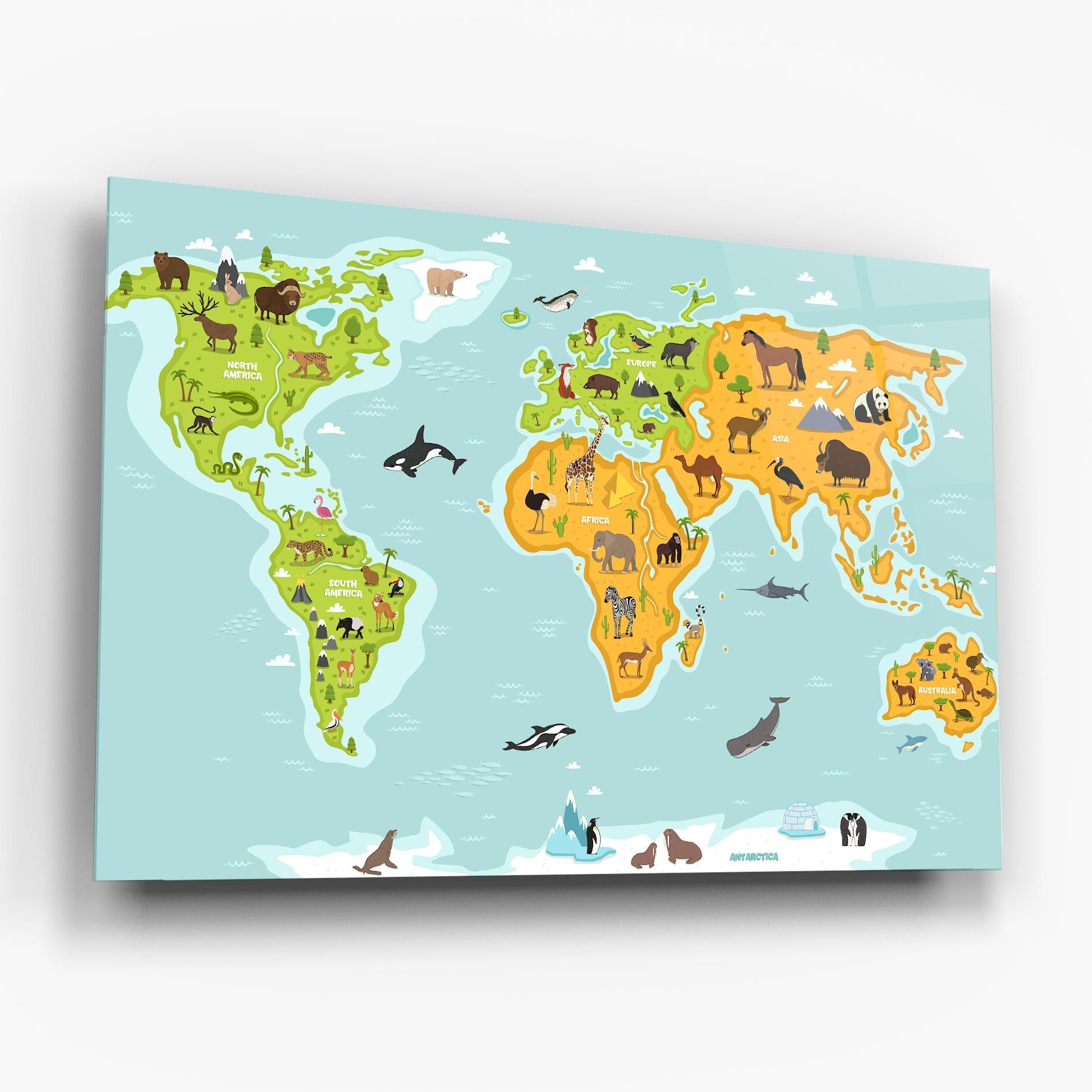 Animals World Map mockup 6