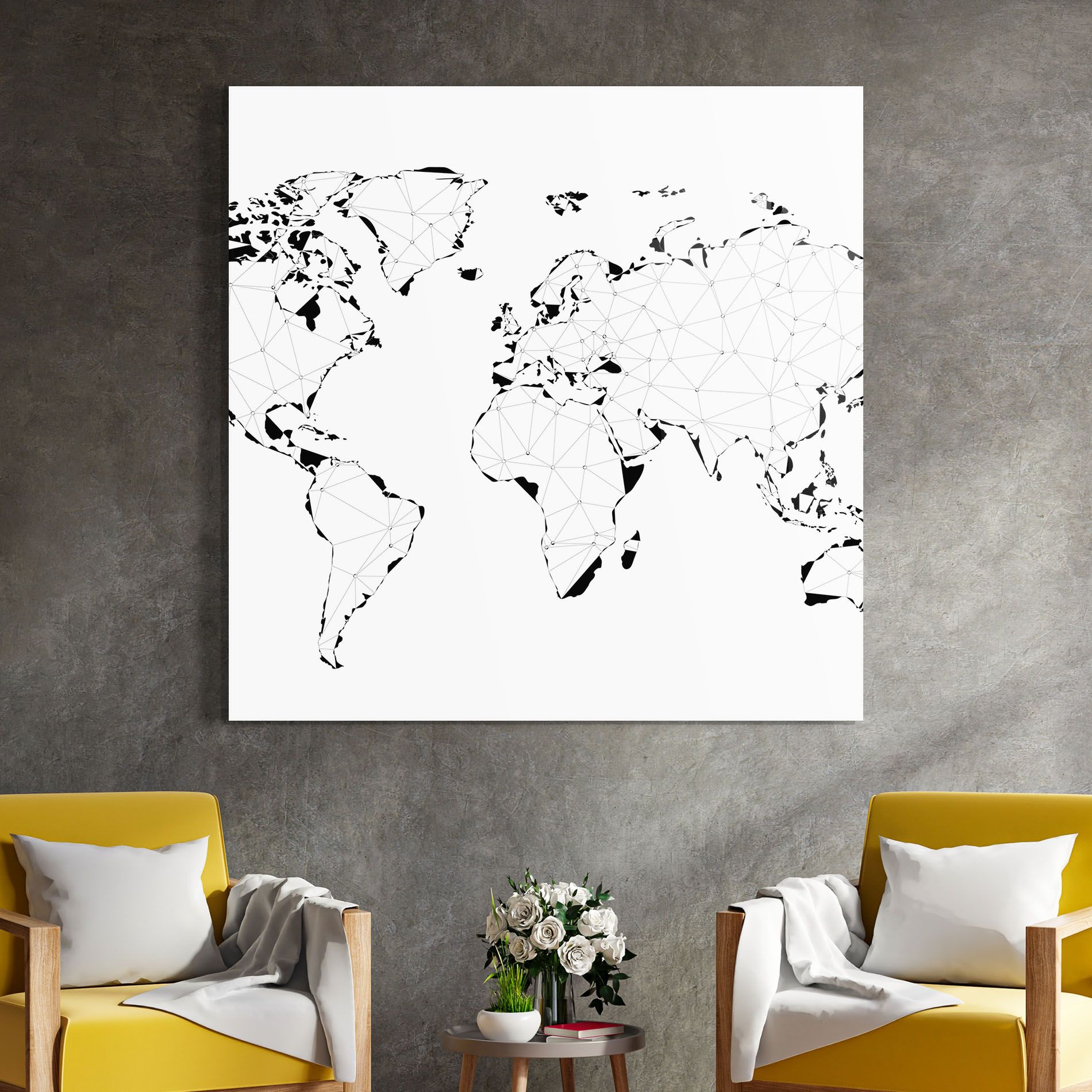 Black Line Map mockup 4