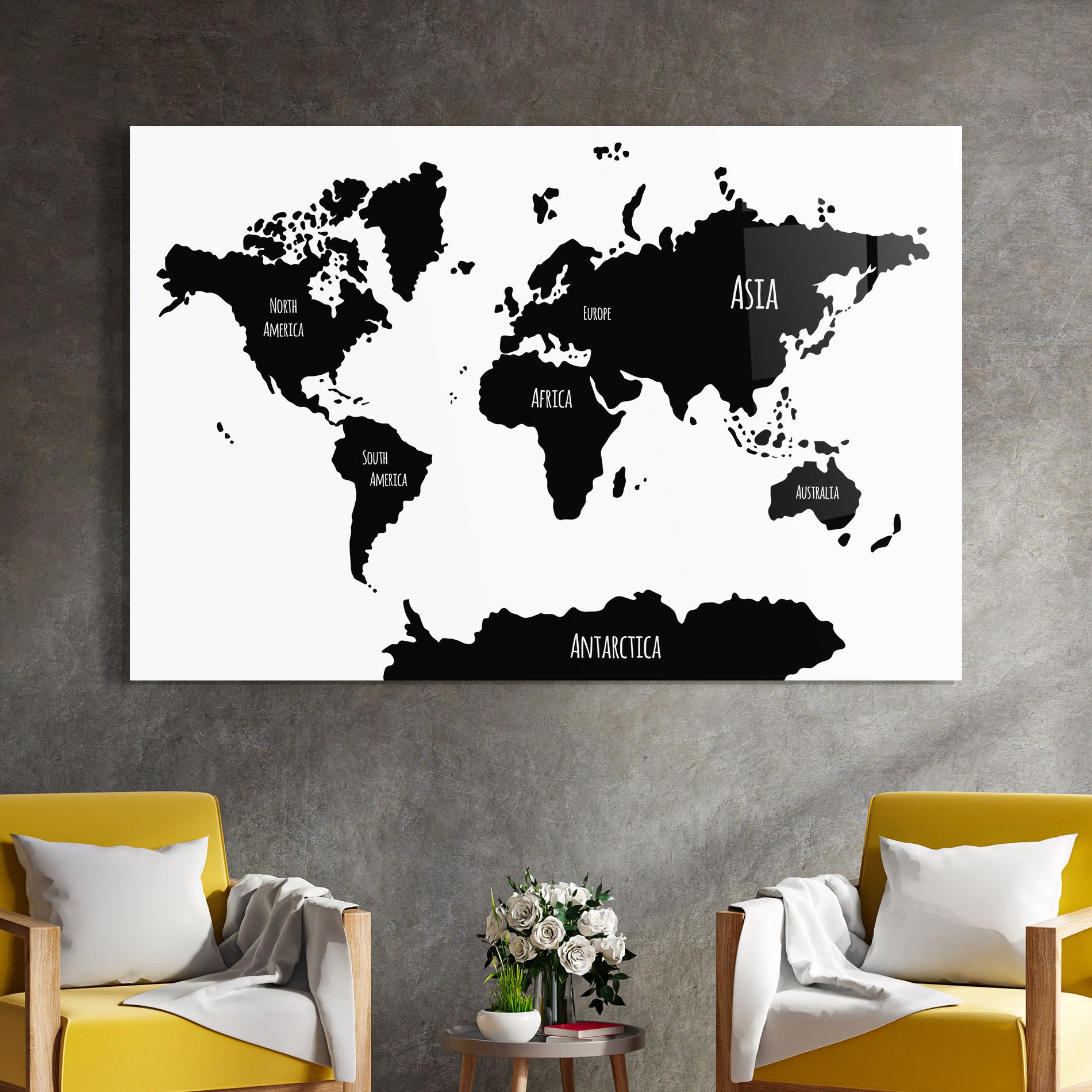 Black Map World mockup 4
