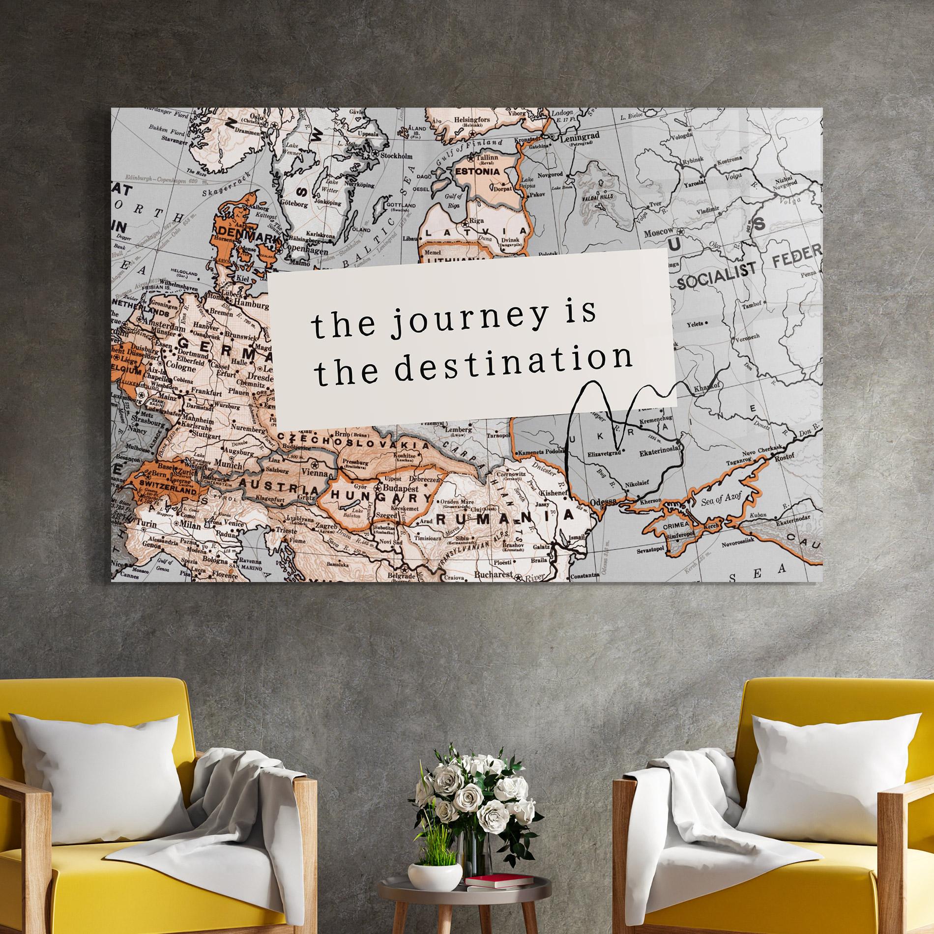 Tablou Sticla Destination Journey mockup 4