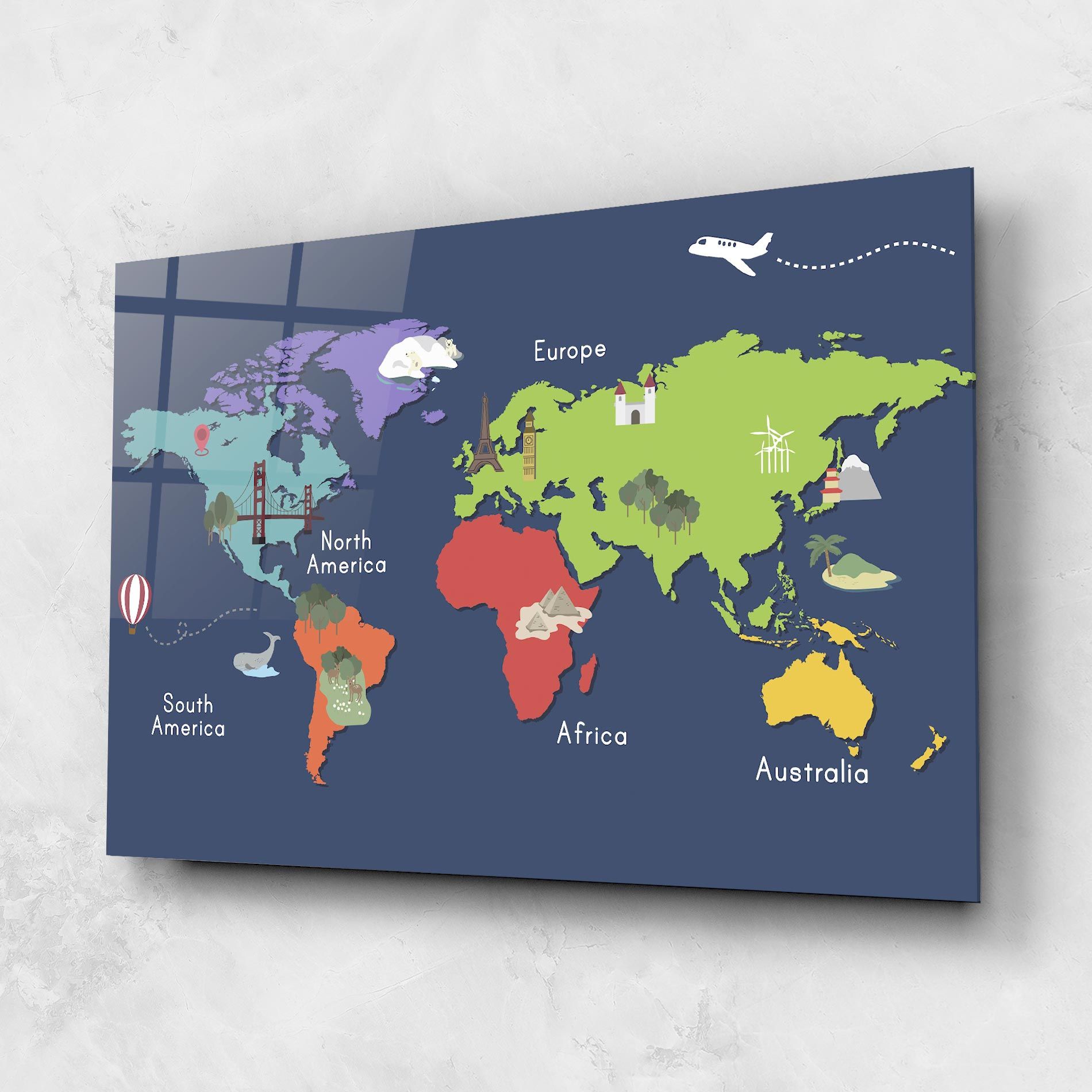 Blue Map World mockup 1