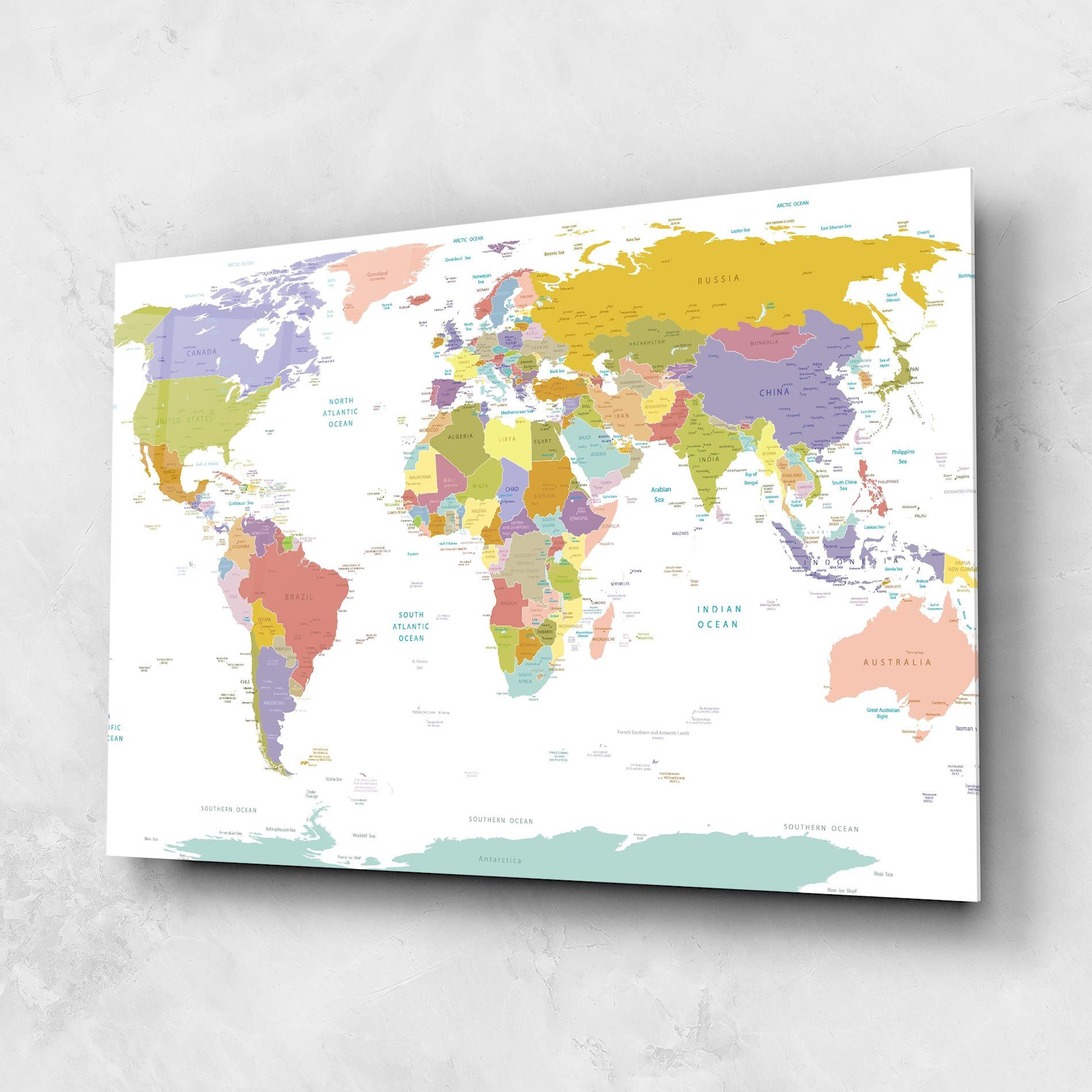 World Colorful Map mockup 1