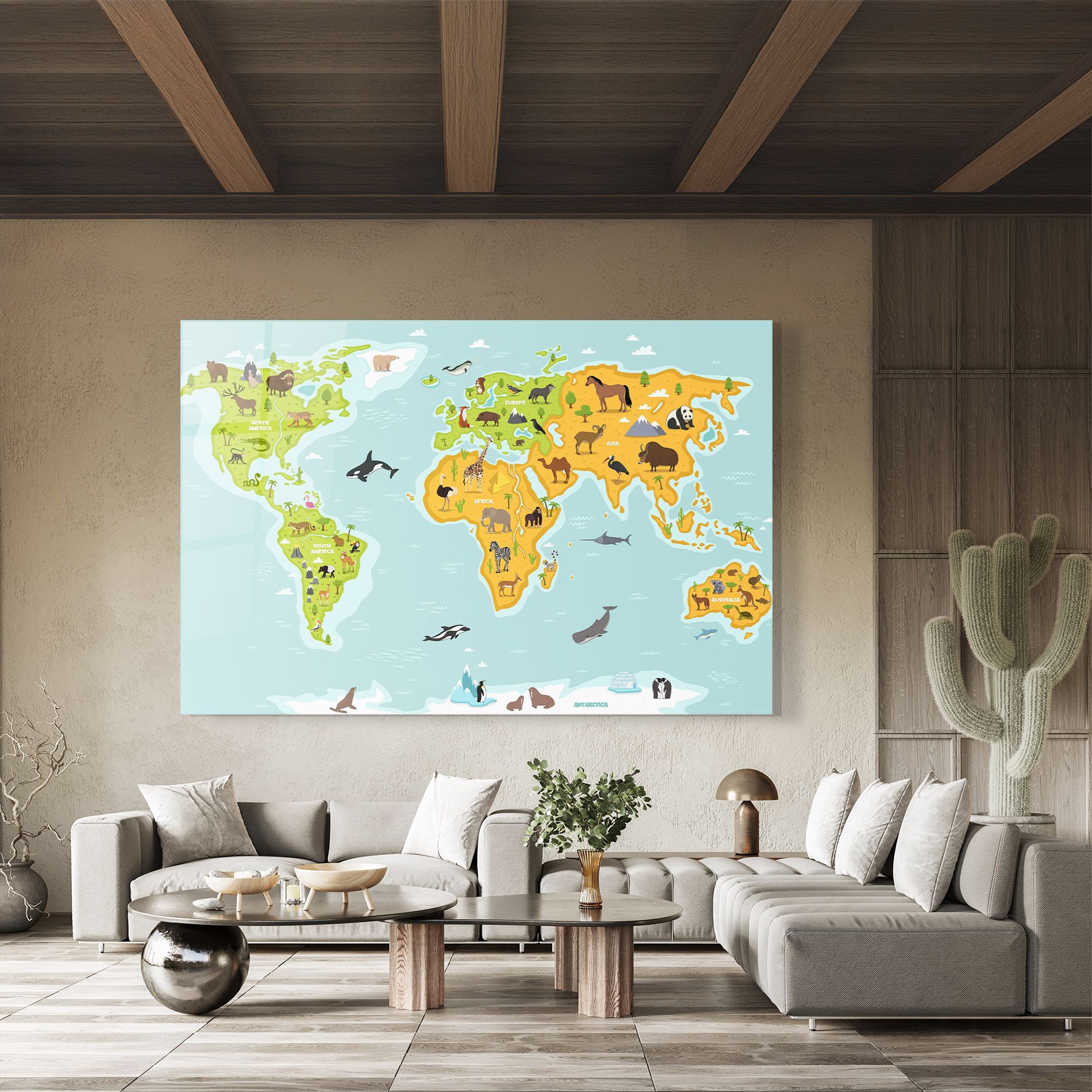 Animals World Map mockup 8