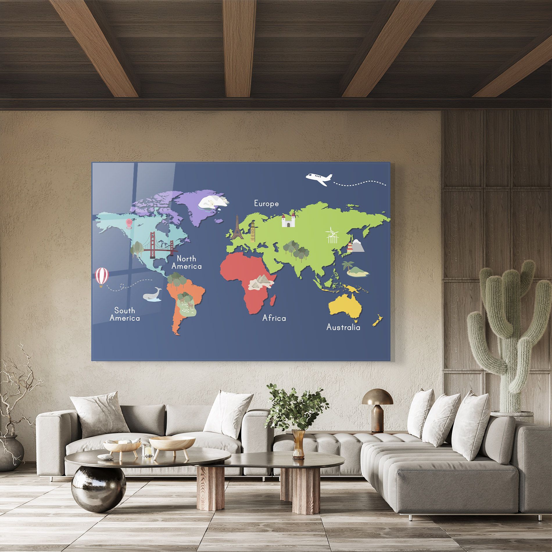Blue Map World mockup 8