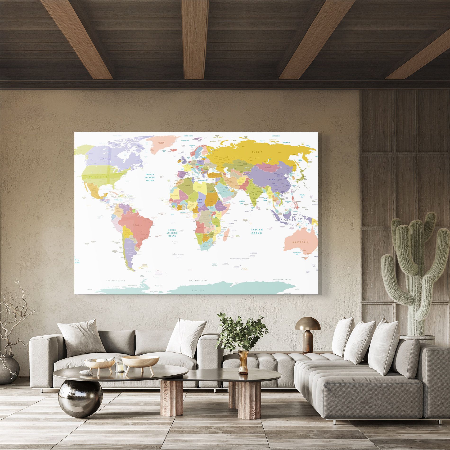 World Colorful Map mockup 8