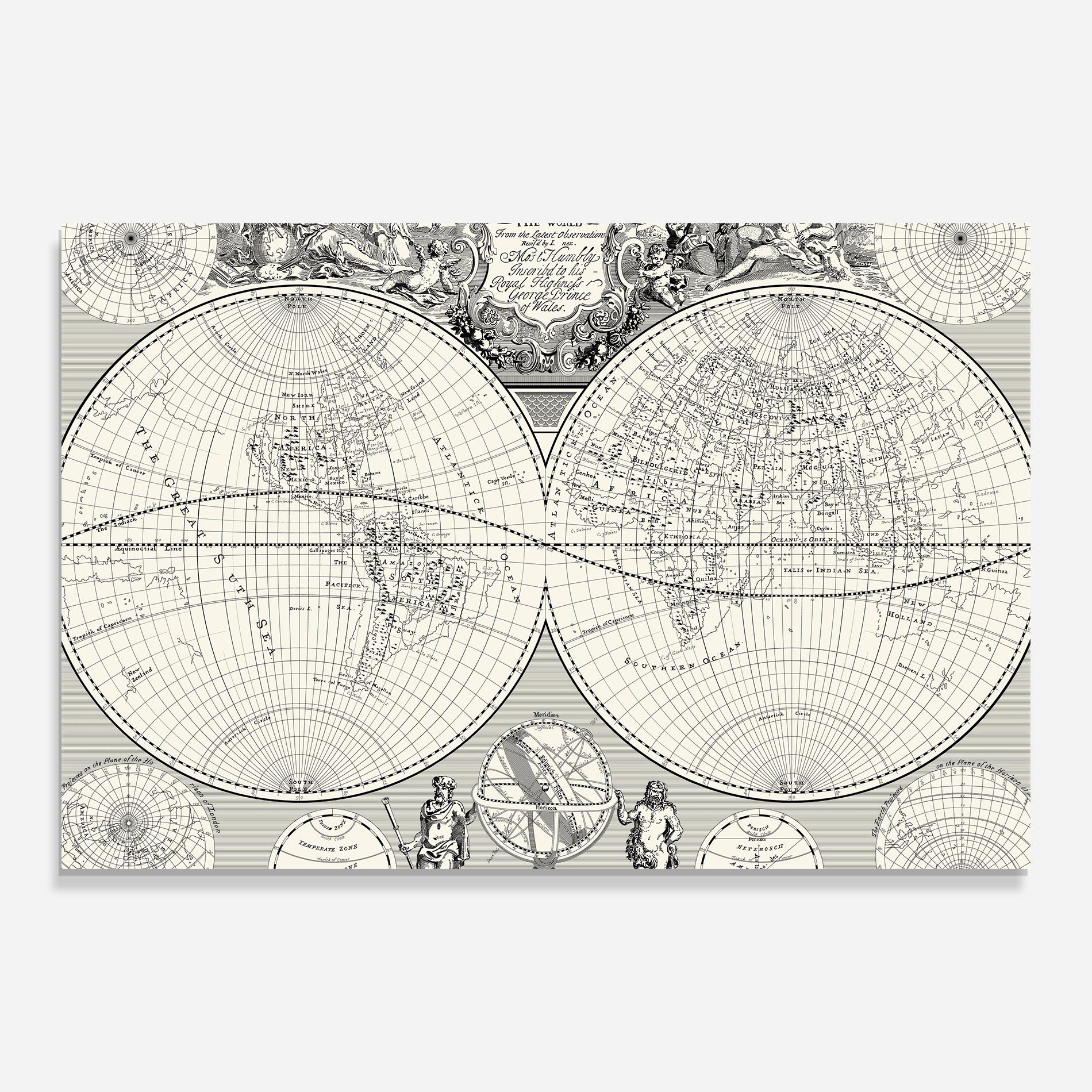 Black White Map mockup 0