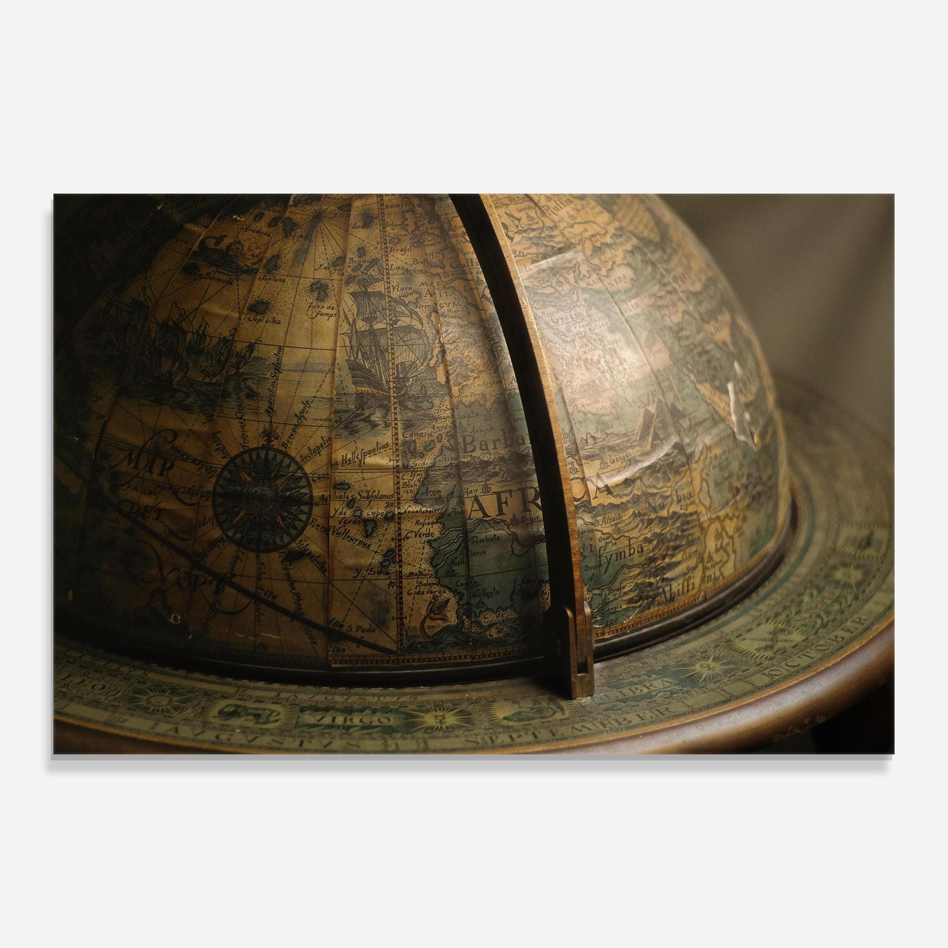Tablou Sticla Globe Map mockup 0