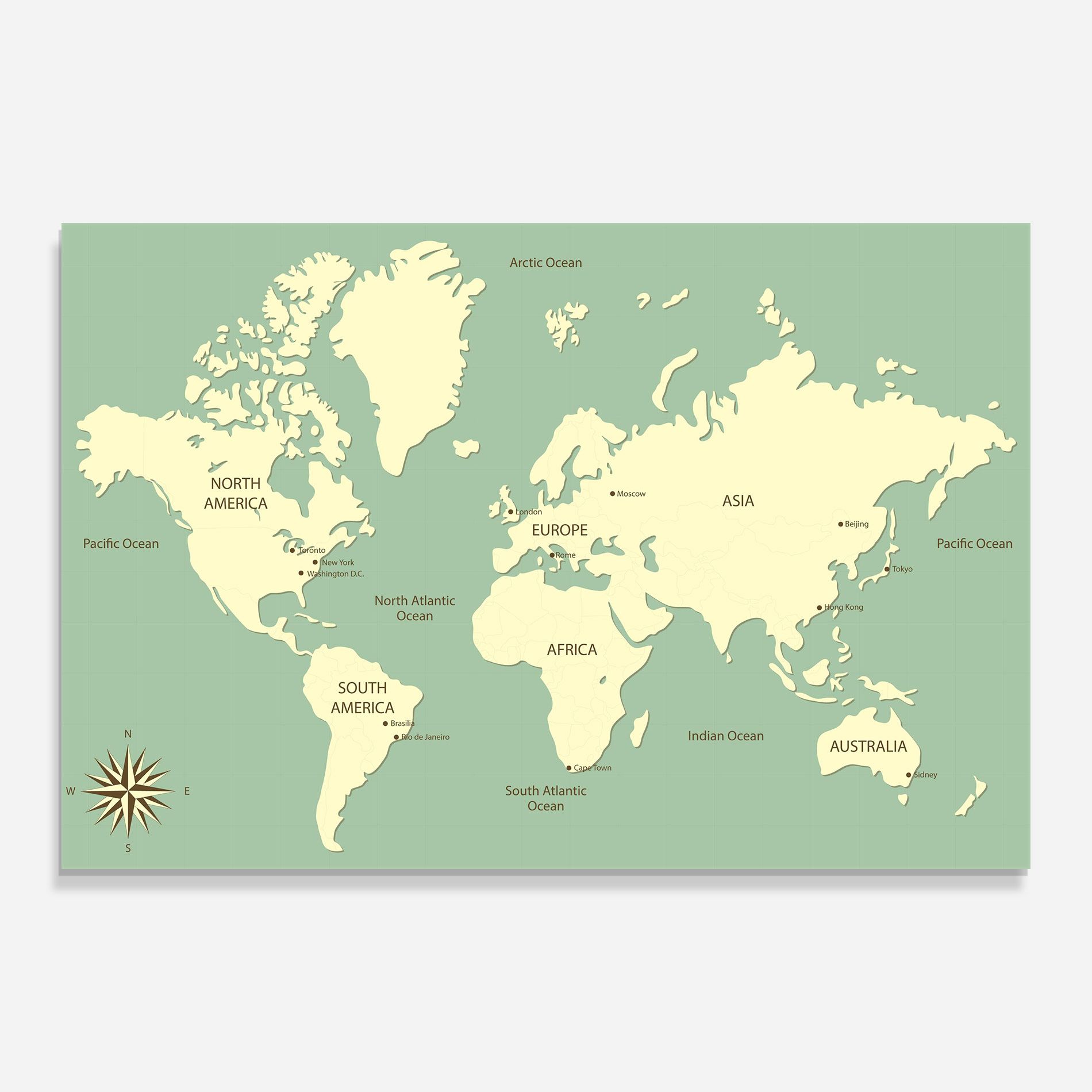 Green Cream Map mockup 0