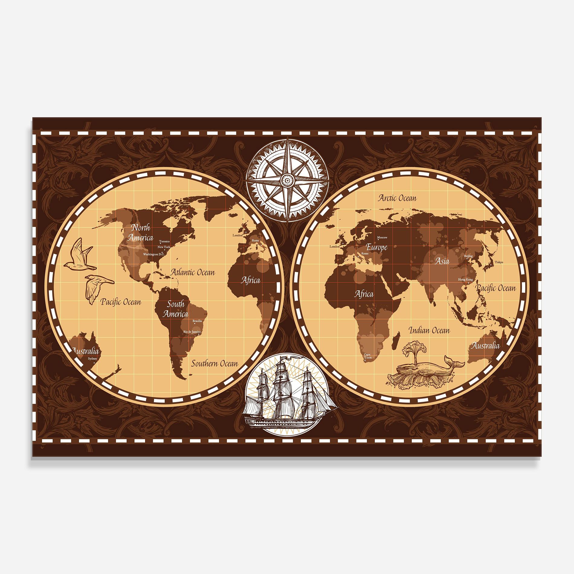 Old Brown Map mockup 0