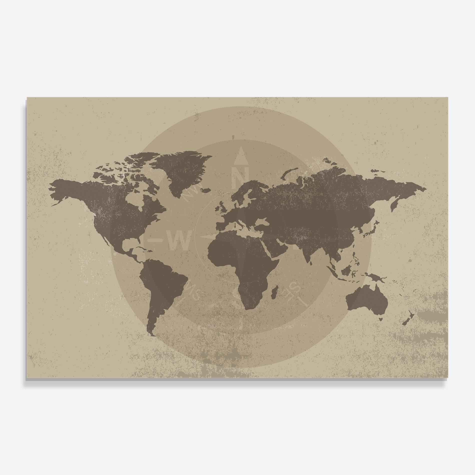 Tablou Sticla Old Vintage Map mockup 0