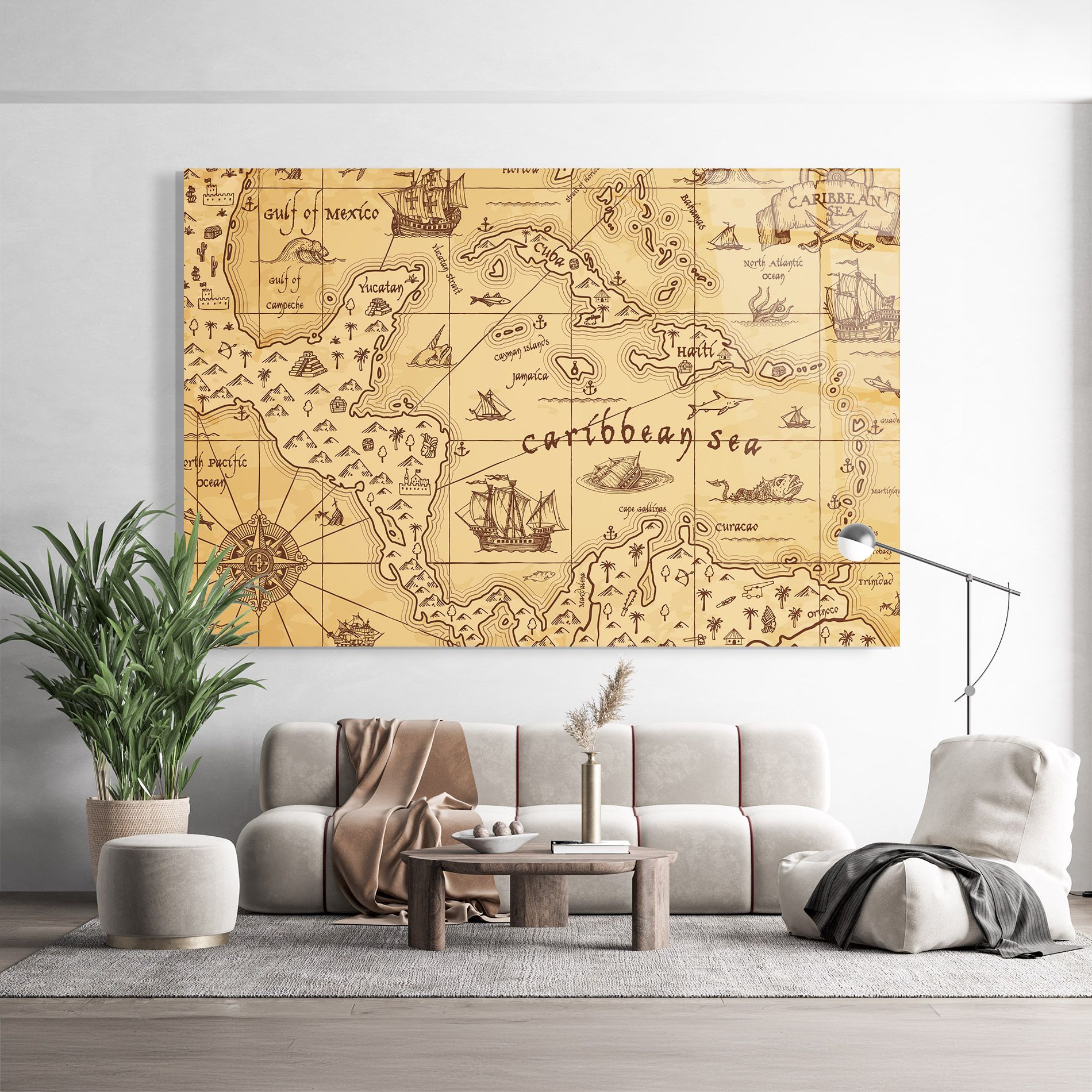 Caribbean Sea Map mockup 9