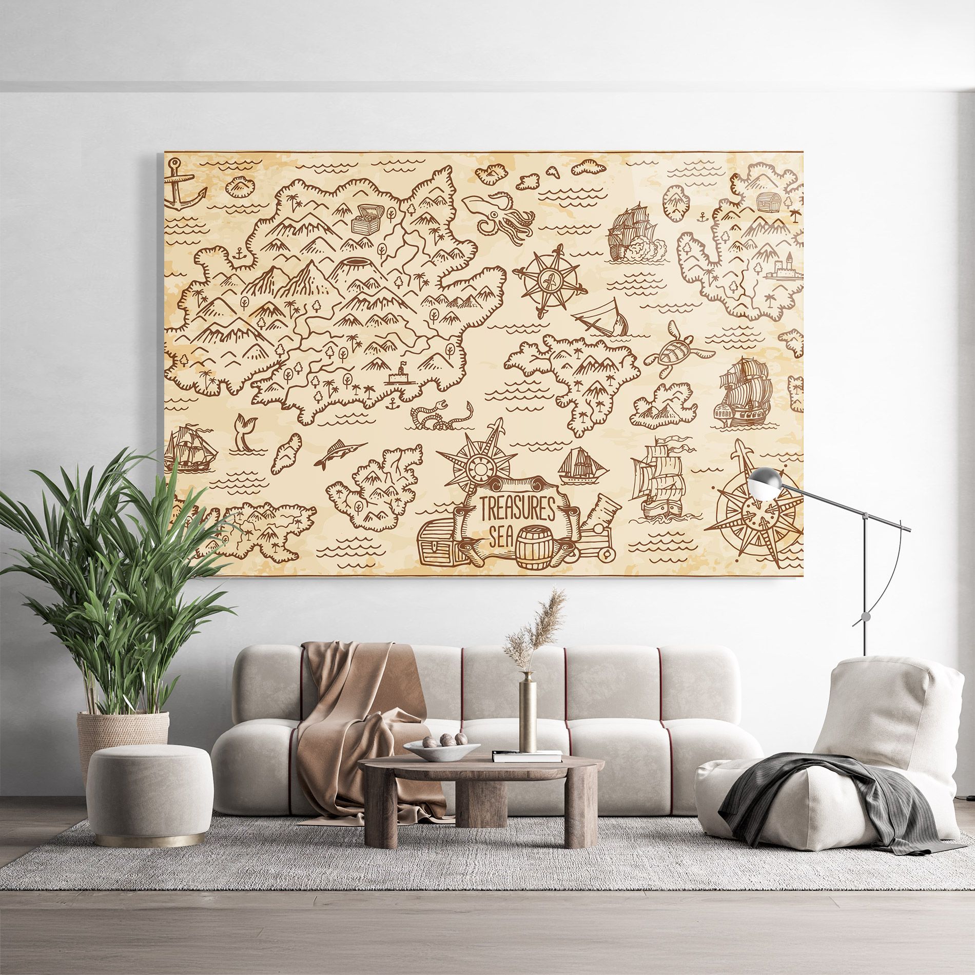 Cream Coffee Map mockup 9