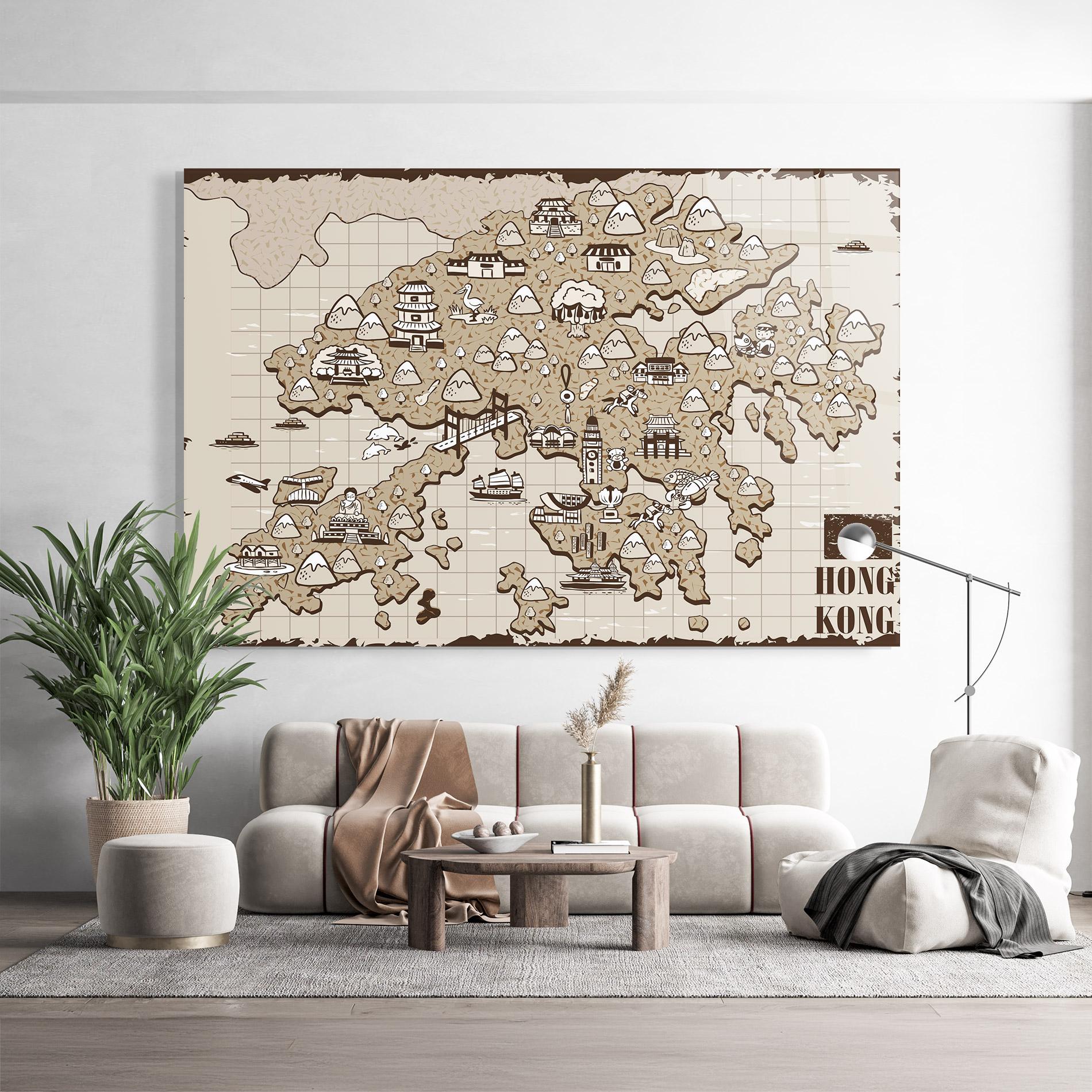 Tablou Sticla Hong Kong mockup 9