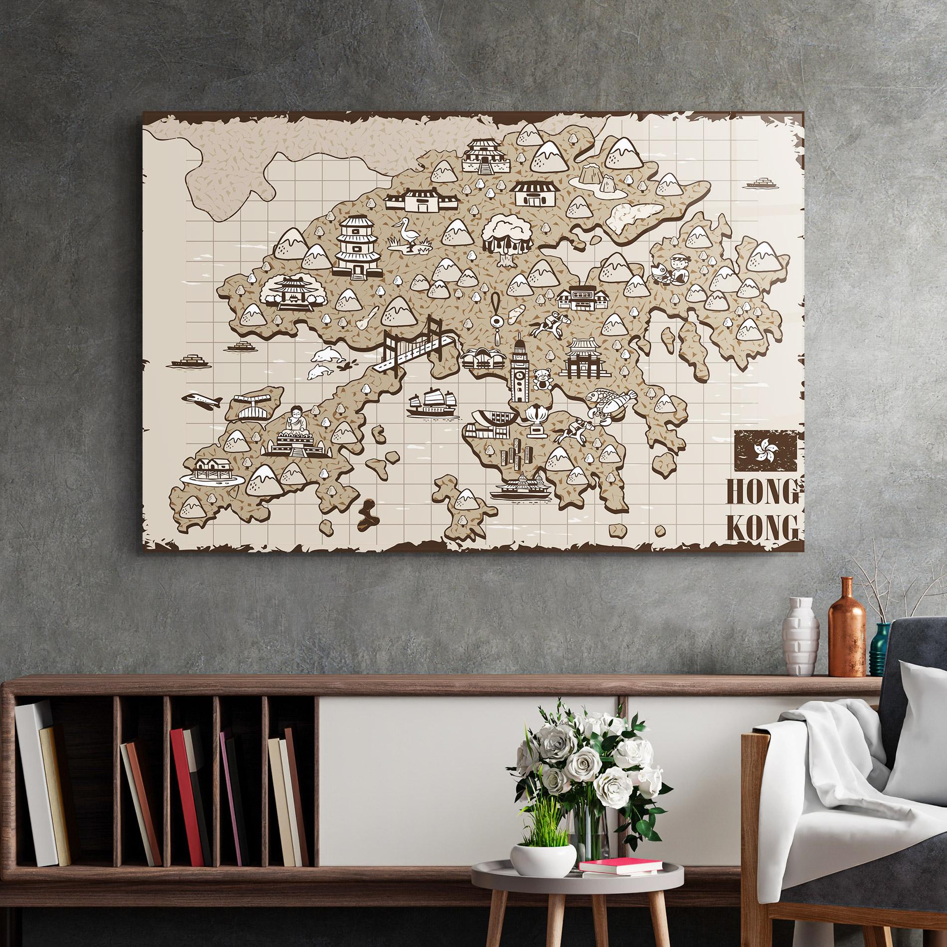 Tablou Sticla Hong Kong mockup 2