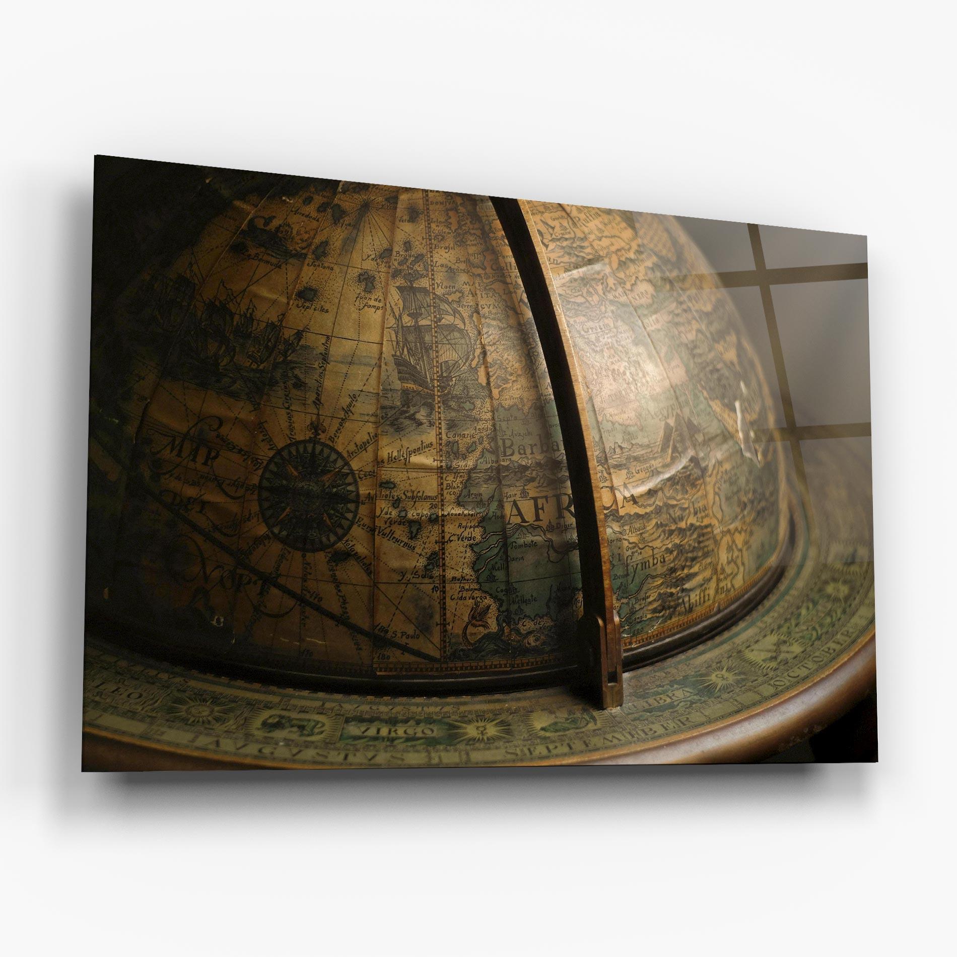 Tablou Sticla Globe Map mockup 6