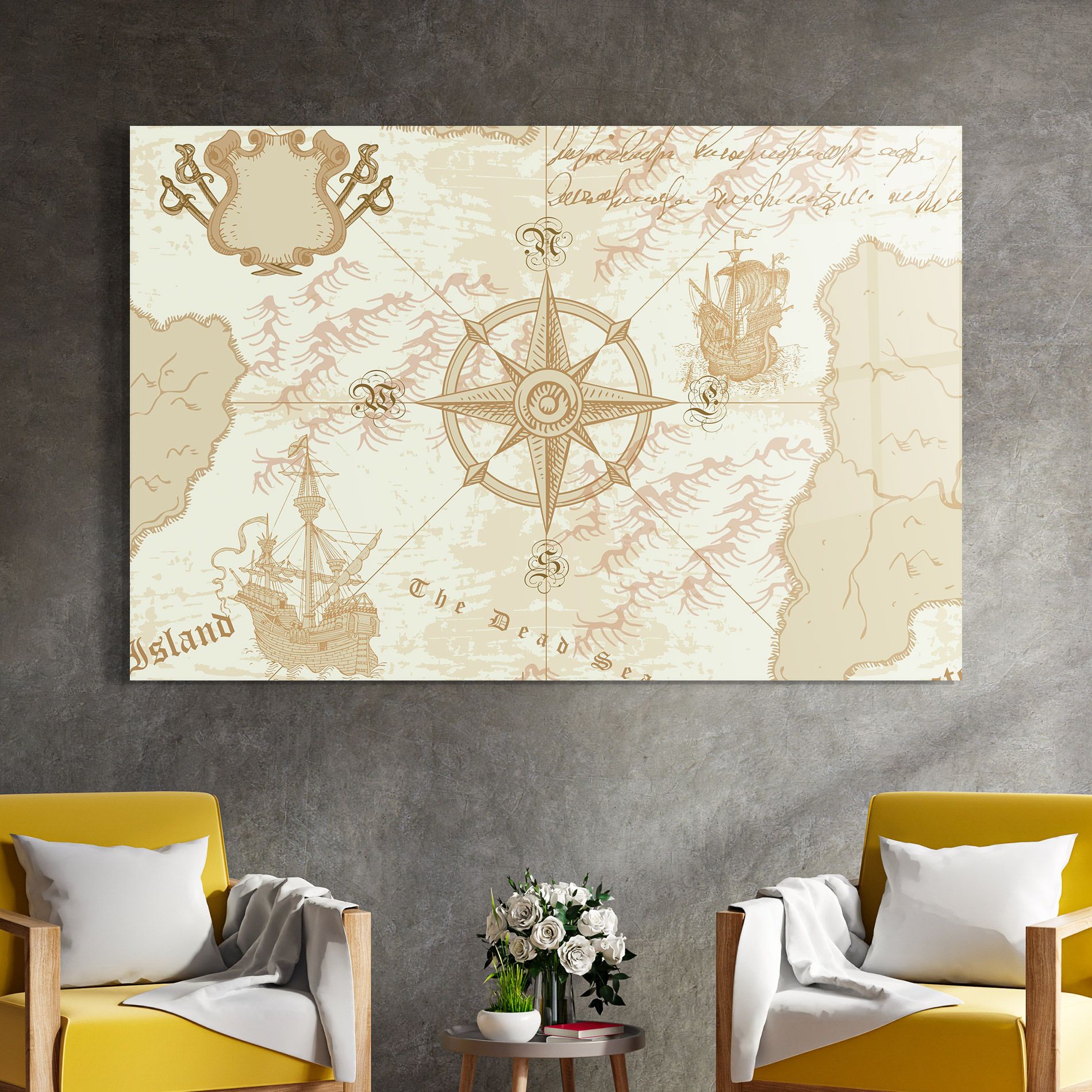 Cream Compass mockup 4