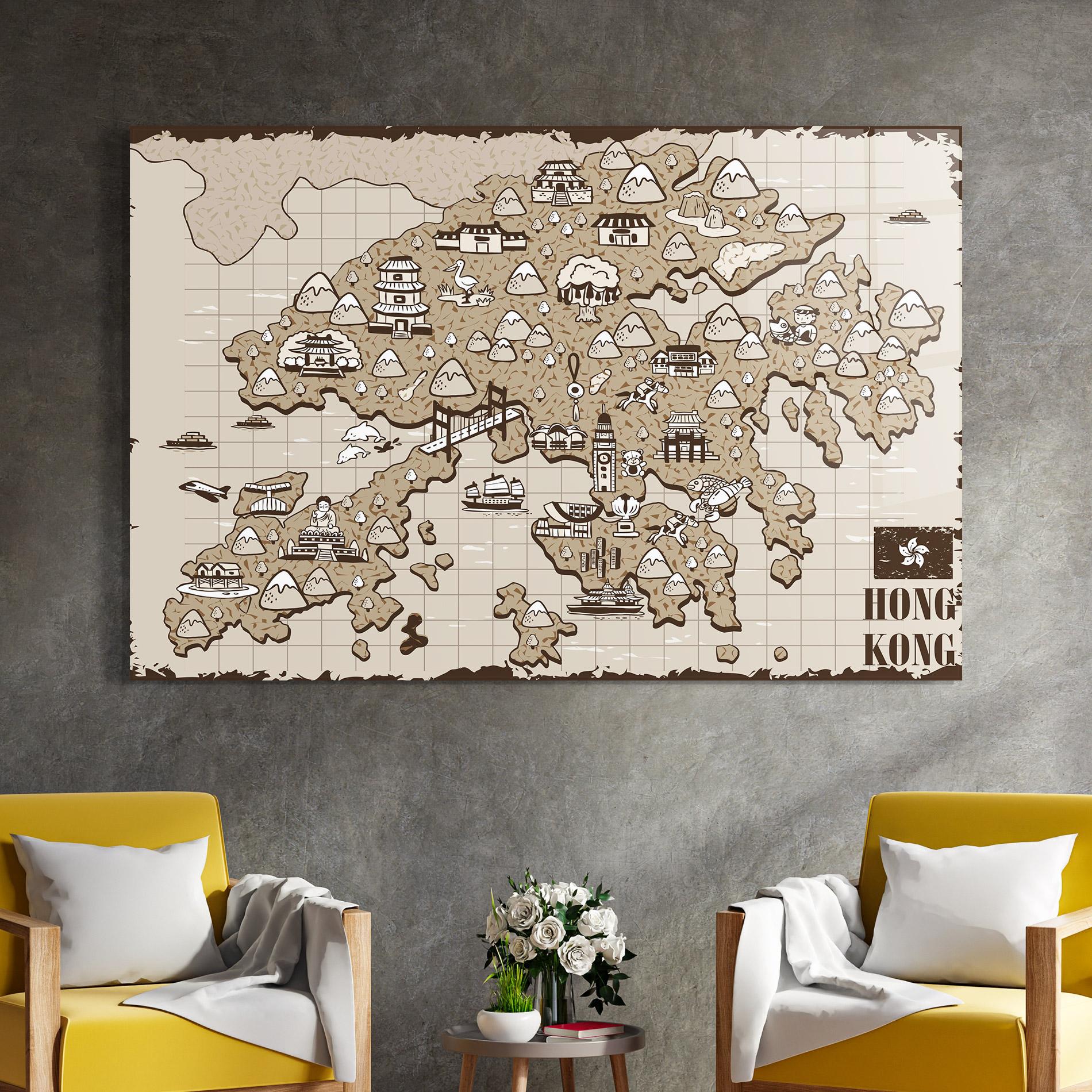 Tablou Sticla Hong Kong mockup 4