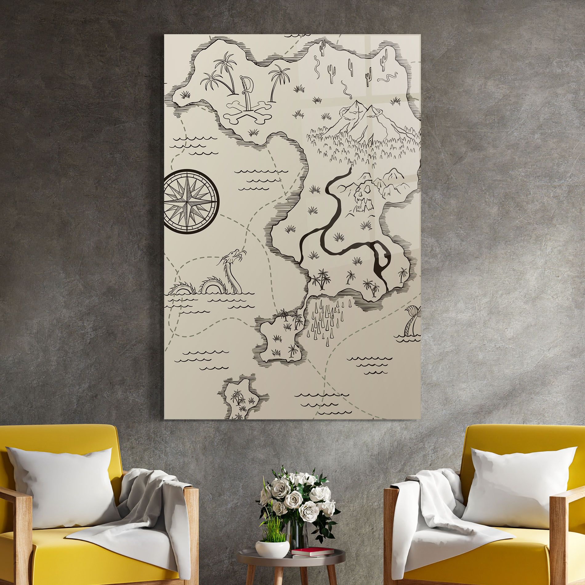 Cream Island Map mockup 4