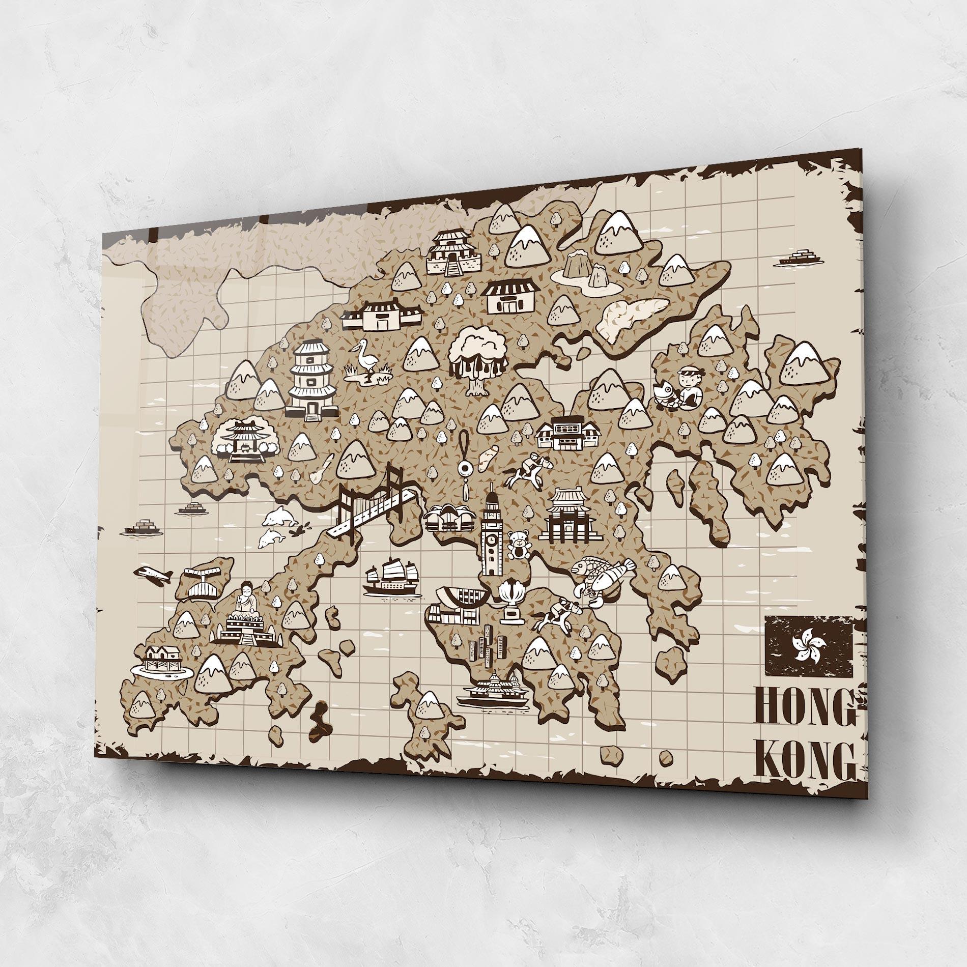 Tablou Sticla Hong Kong mockup 1