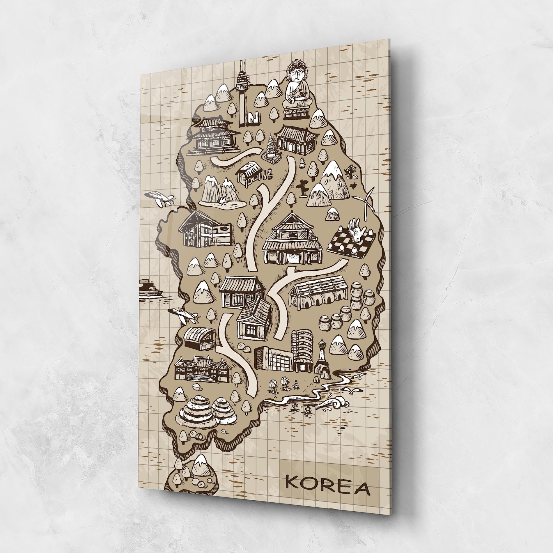 Old Korea Map mockup 1