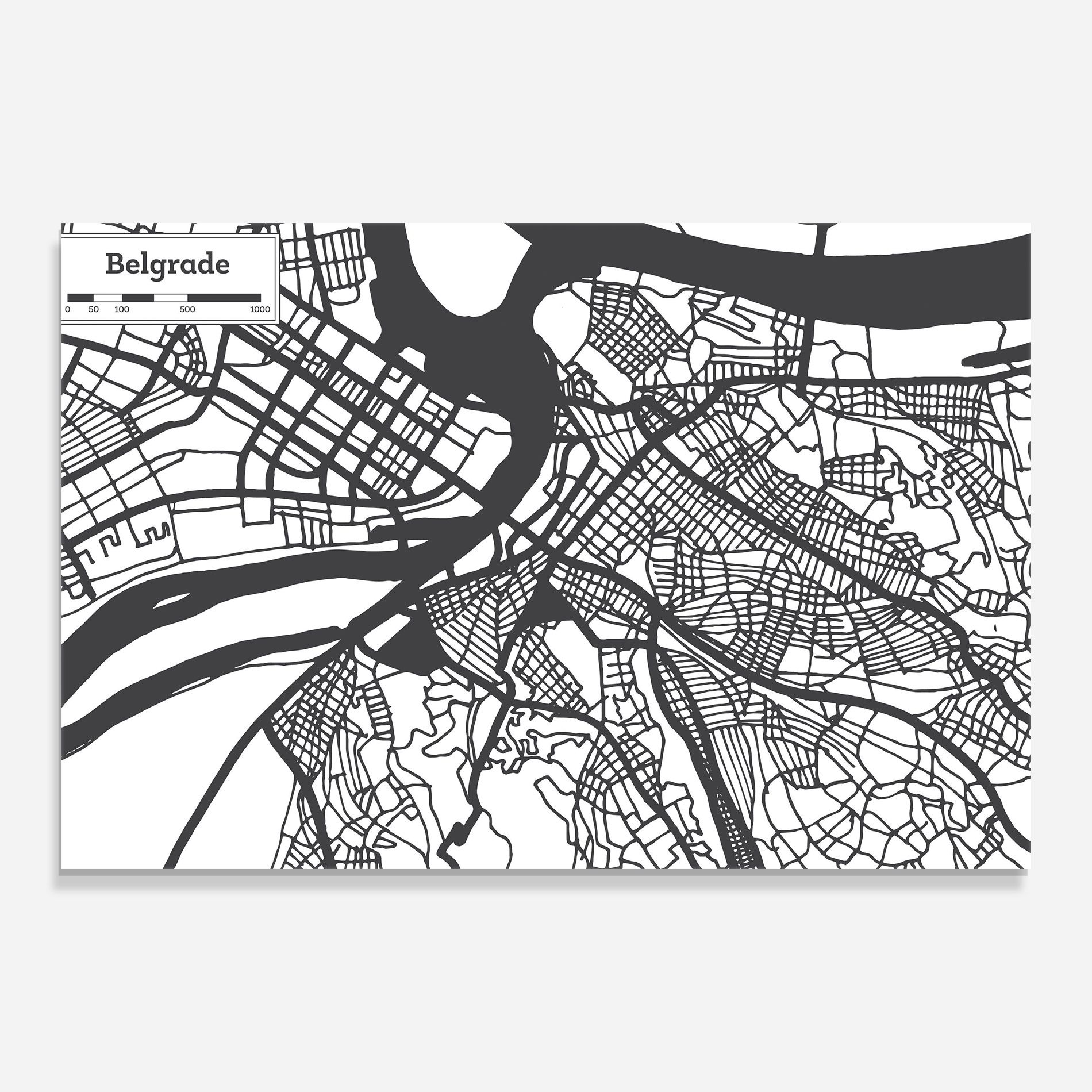 Belgrade Map mockup 0