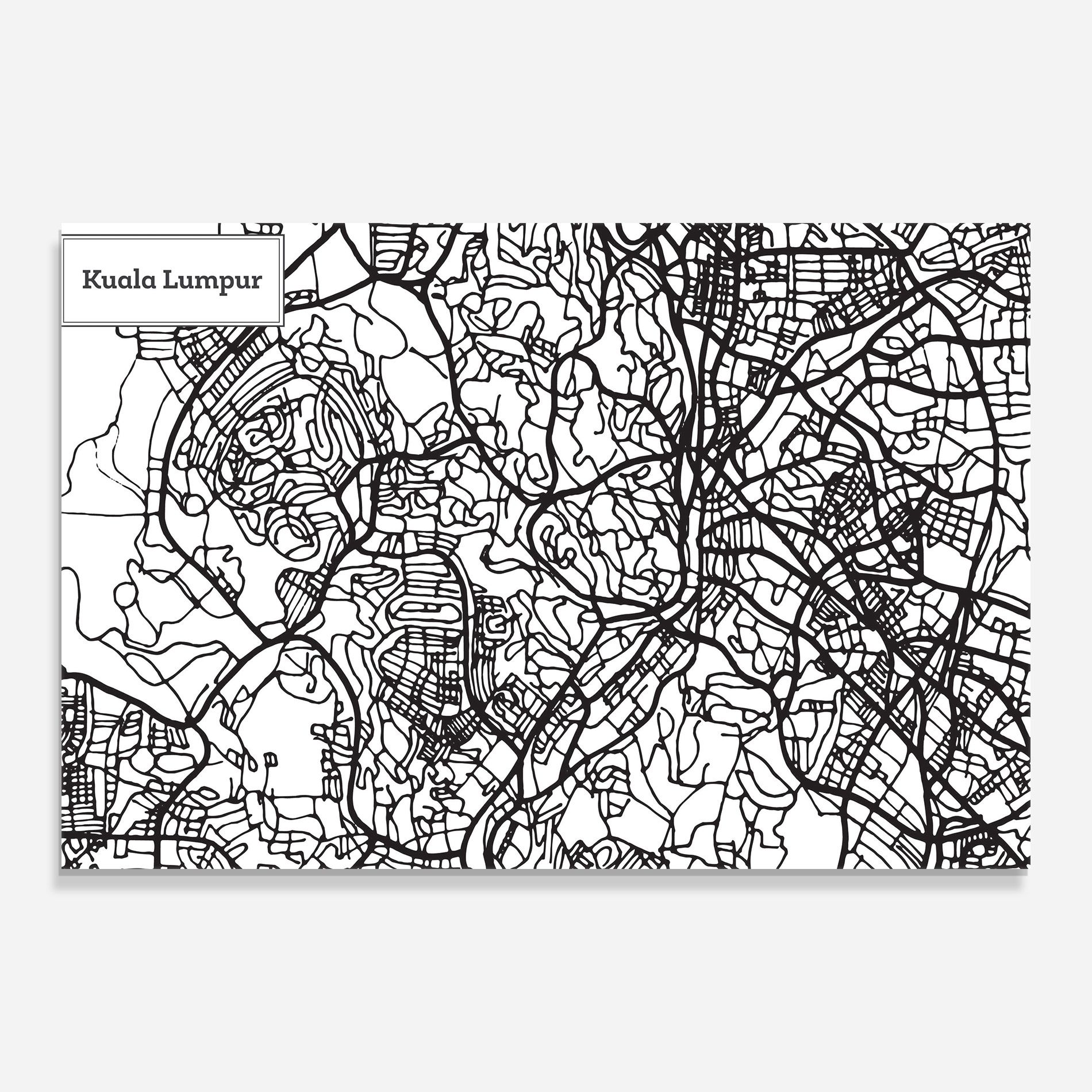 Kuala Lumpur Map mockup 0