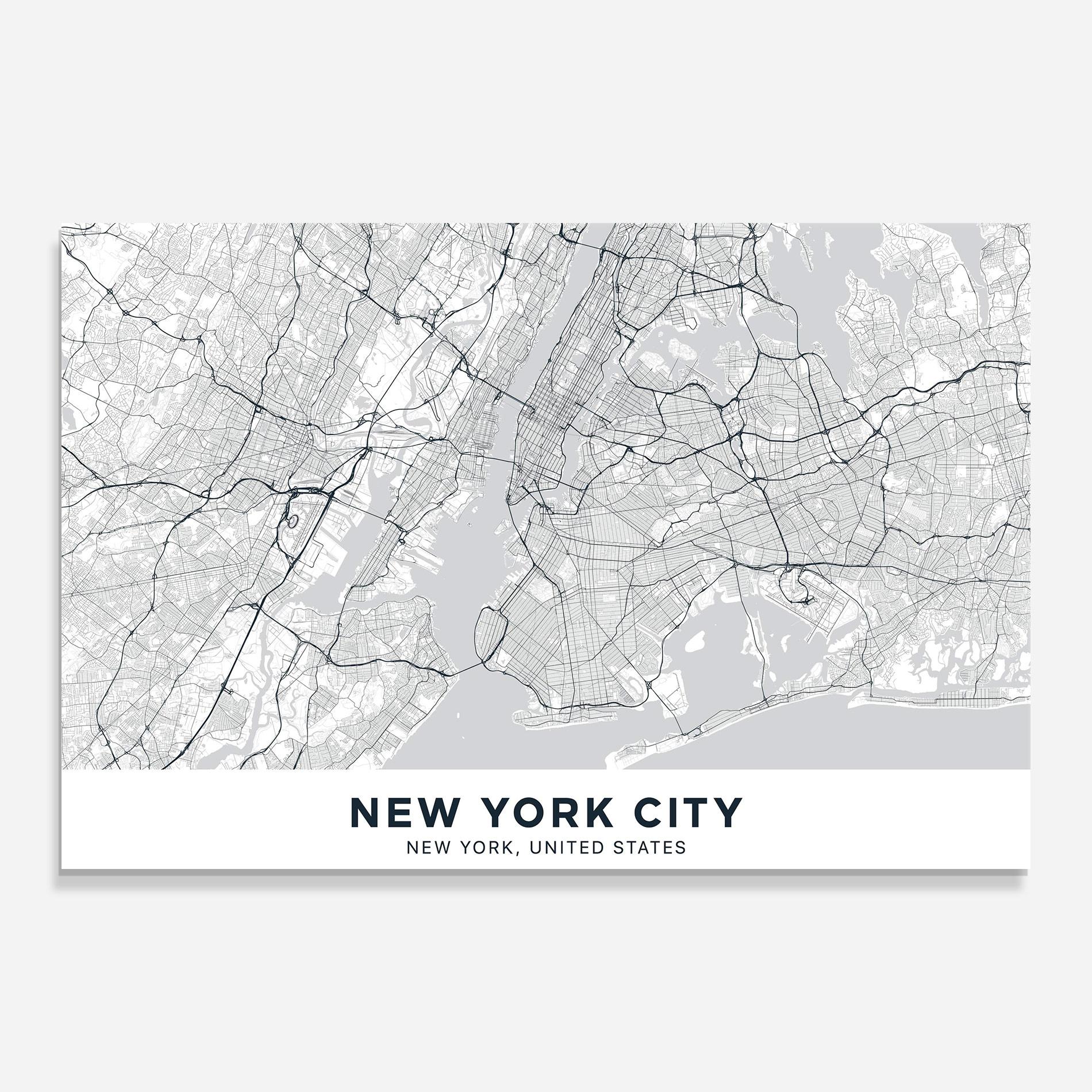 Tablou Sticla New York Map mockup 0