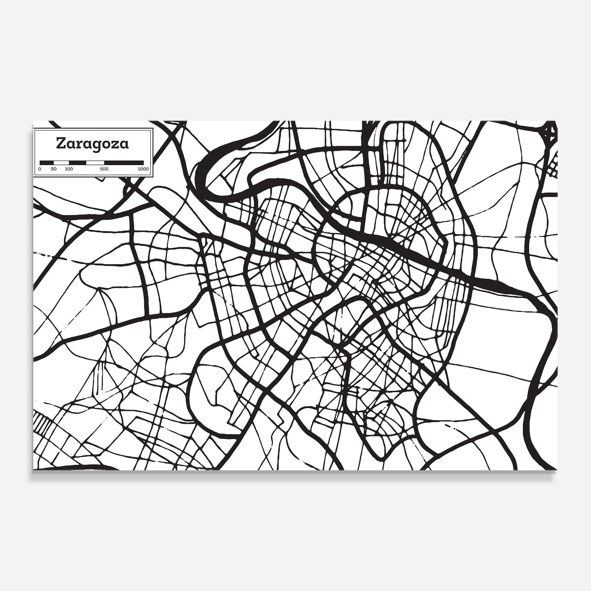 Zaragoza City Map mockup 0