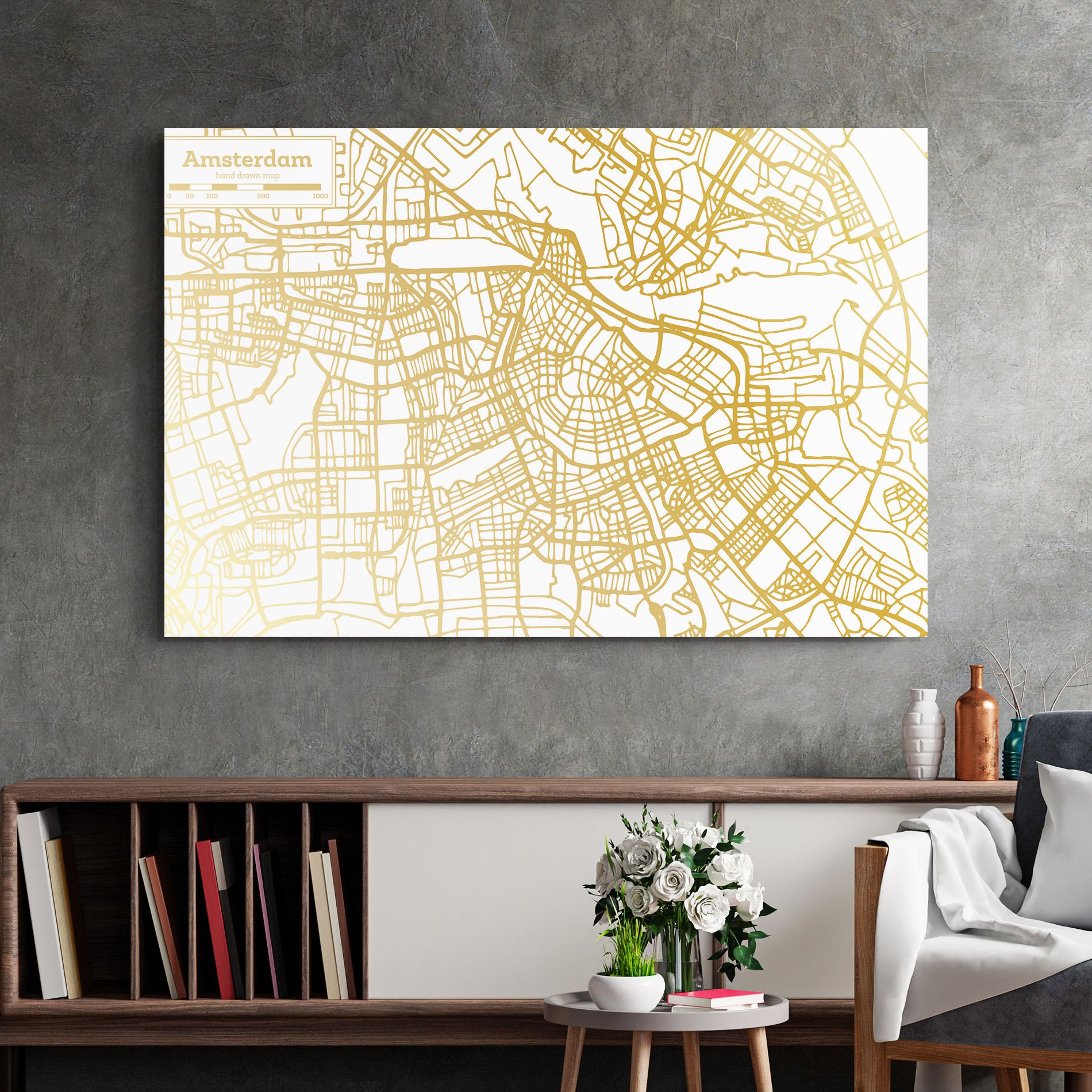 Amsterdam Gold Map mockup 2