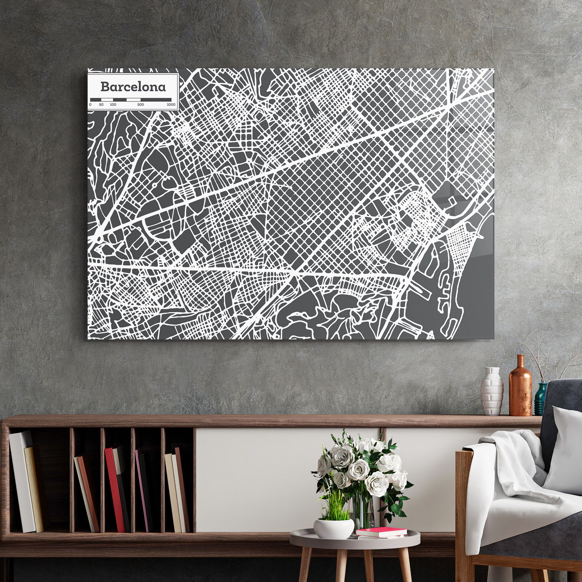 Barcelona Map mockup 2