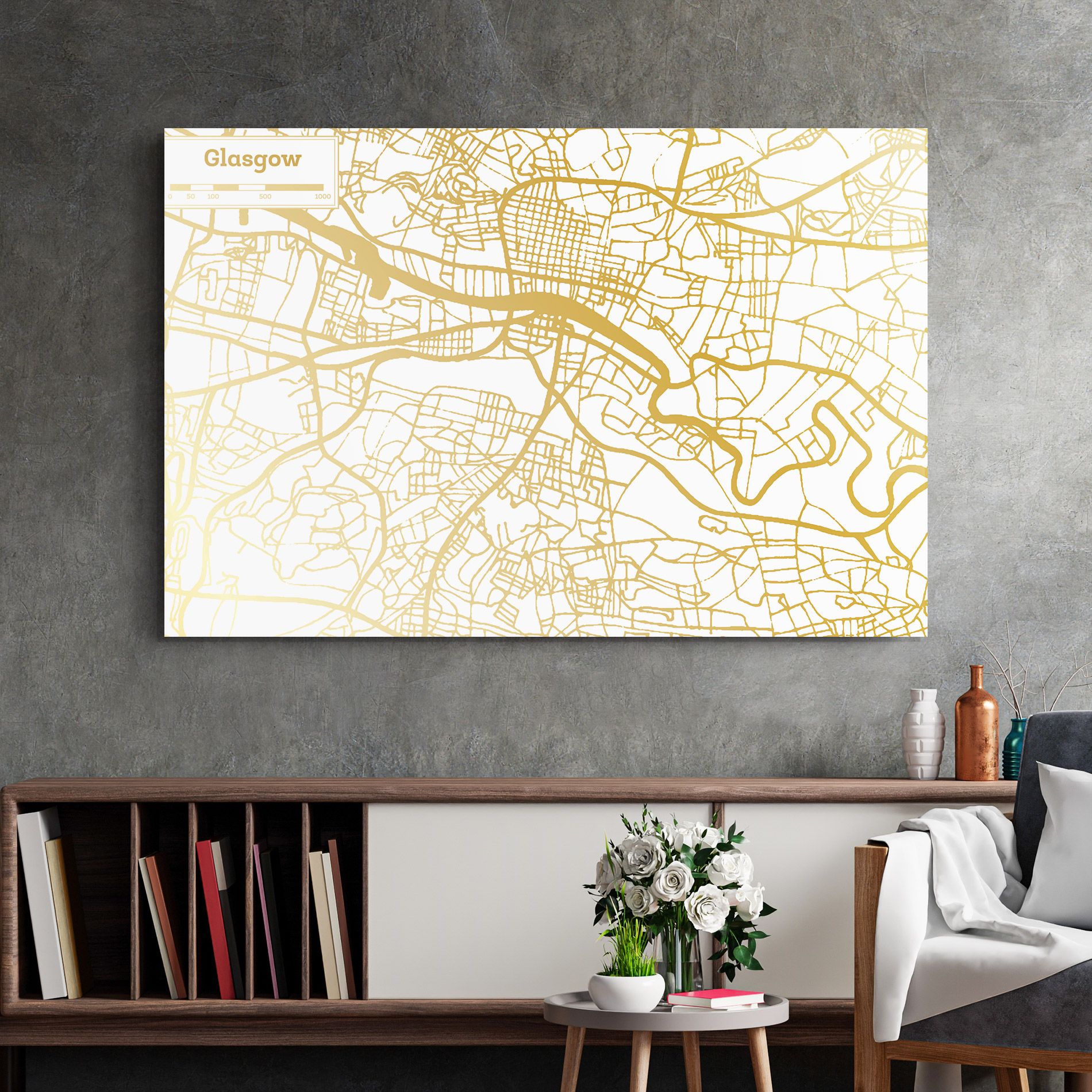 Glasgow Gold Map mockup 2