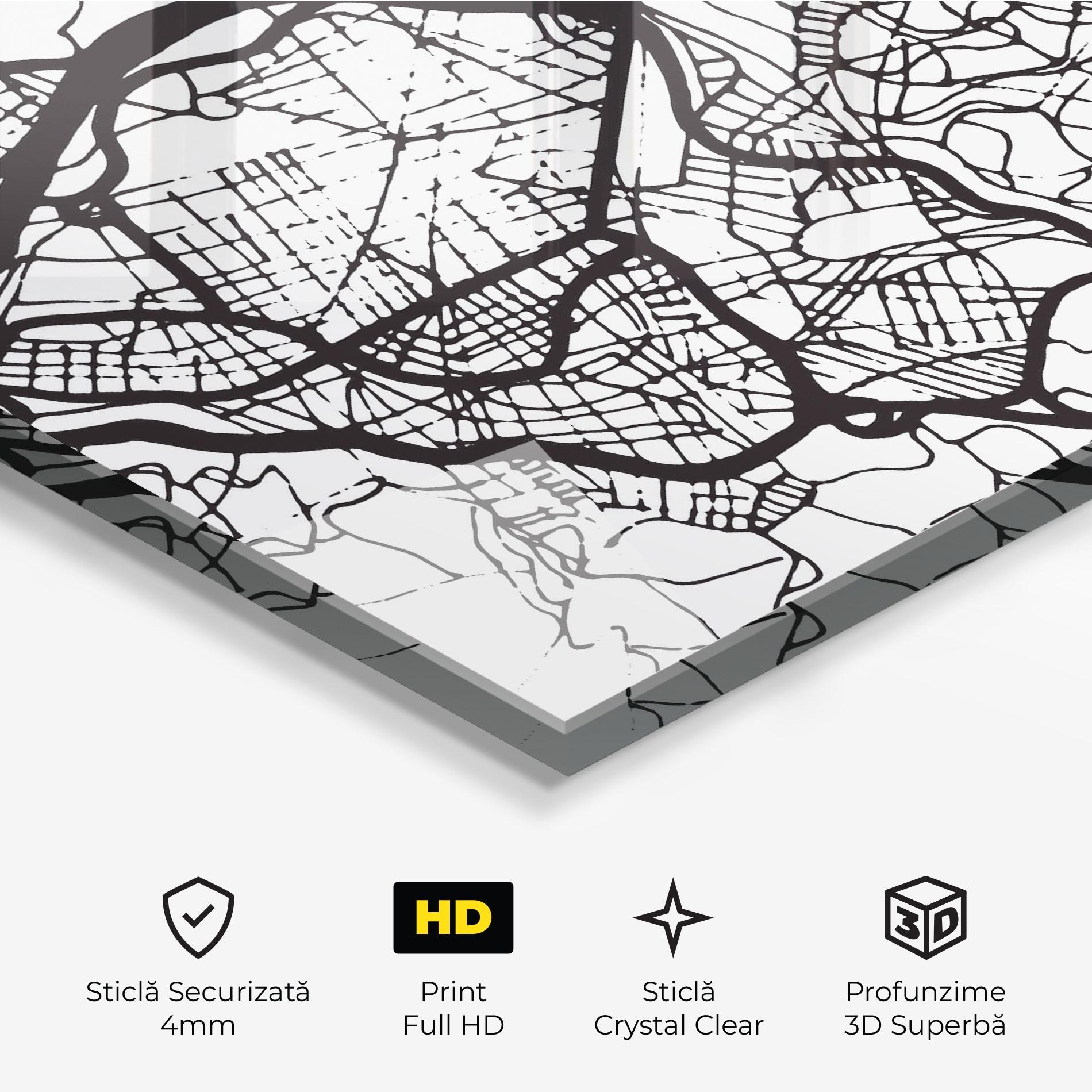 Tablou Sticla Bilbao Map mockup 3