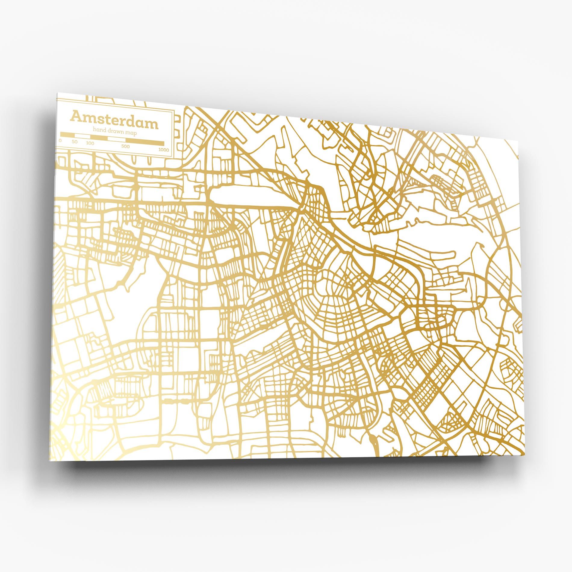 Amsterdam Gold Map mockup 6