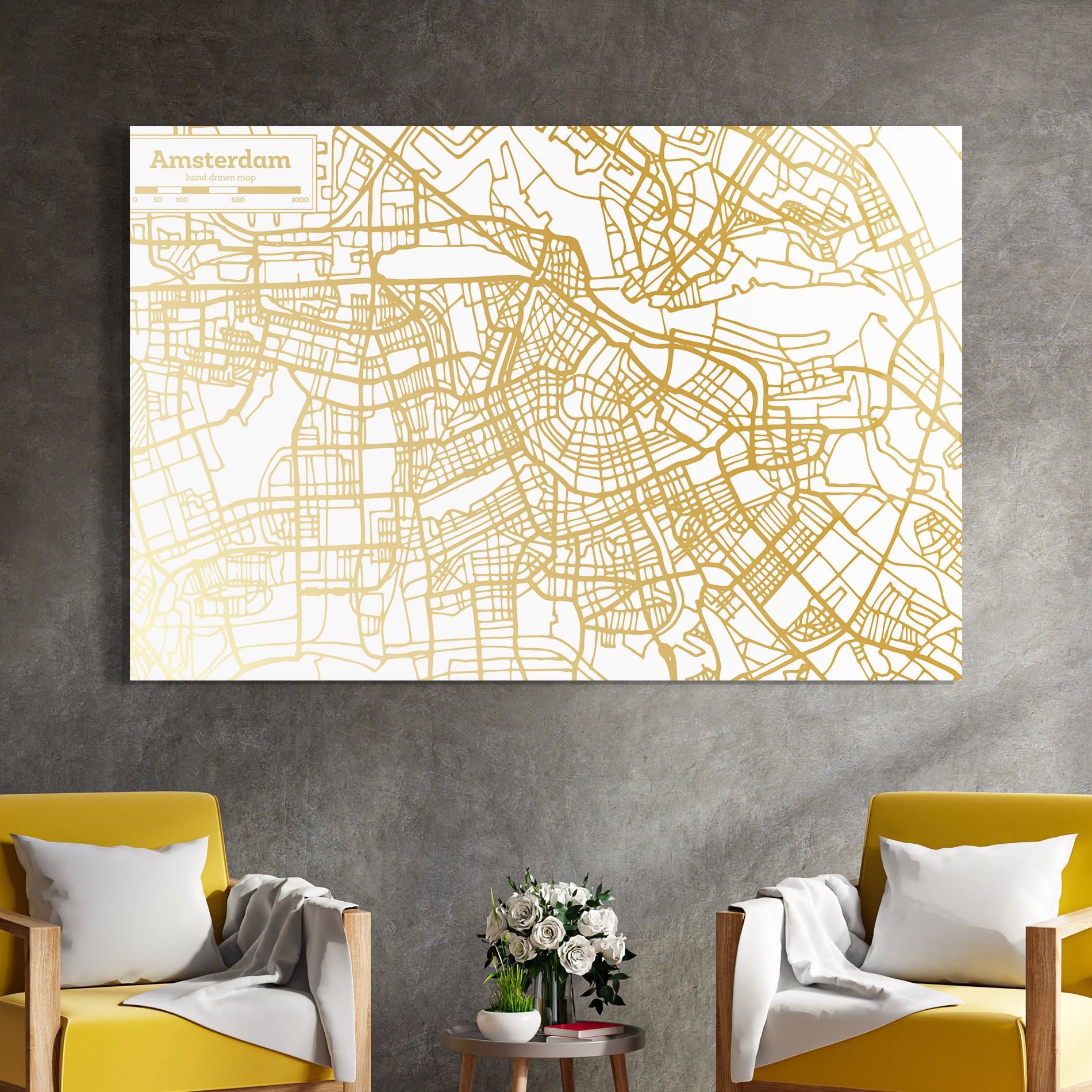Amsterdam Gold Map mockup 4