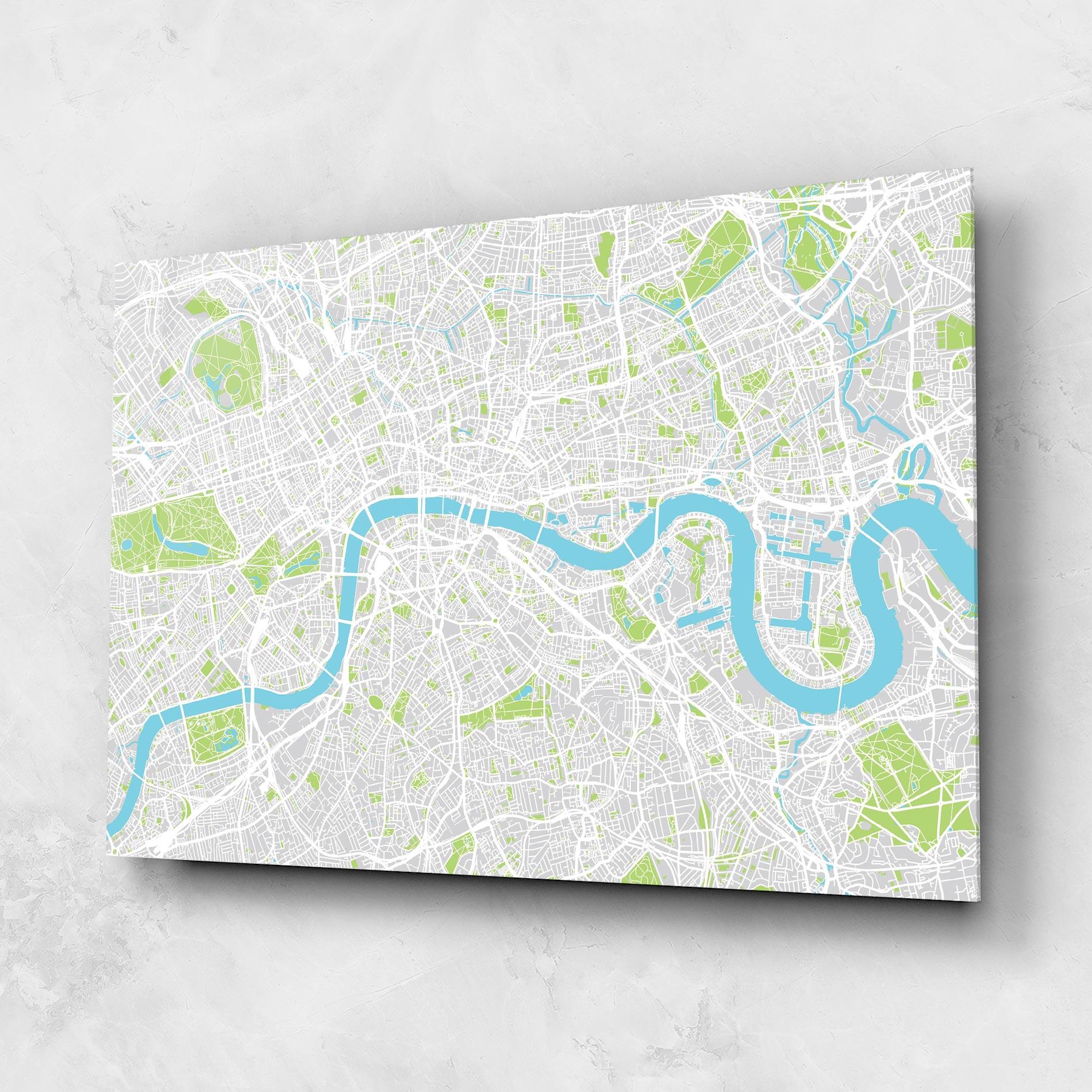 Tablou Sticla City Color Map mockup 1