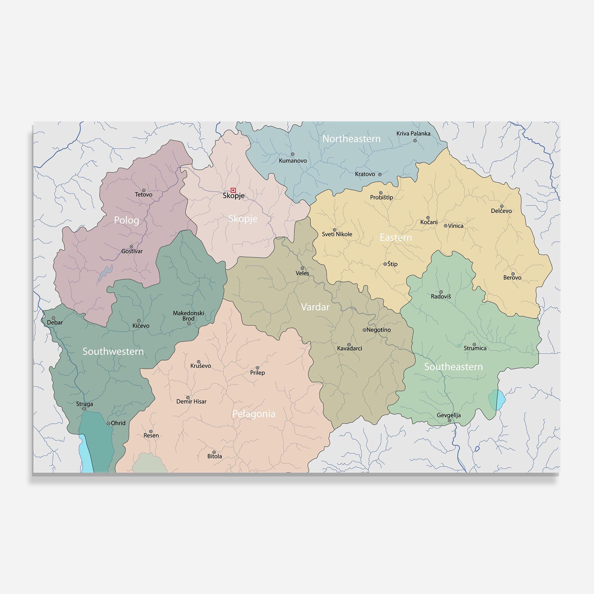 North Macedonia Map mockup 0