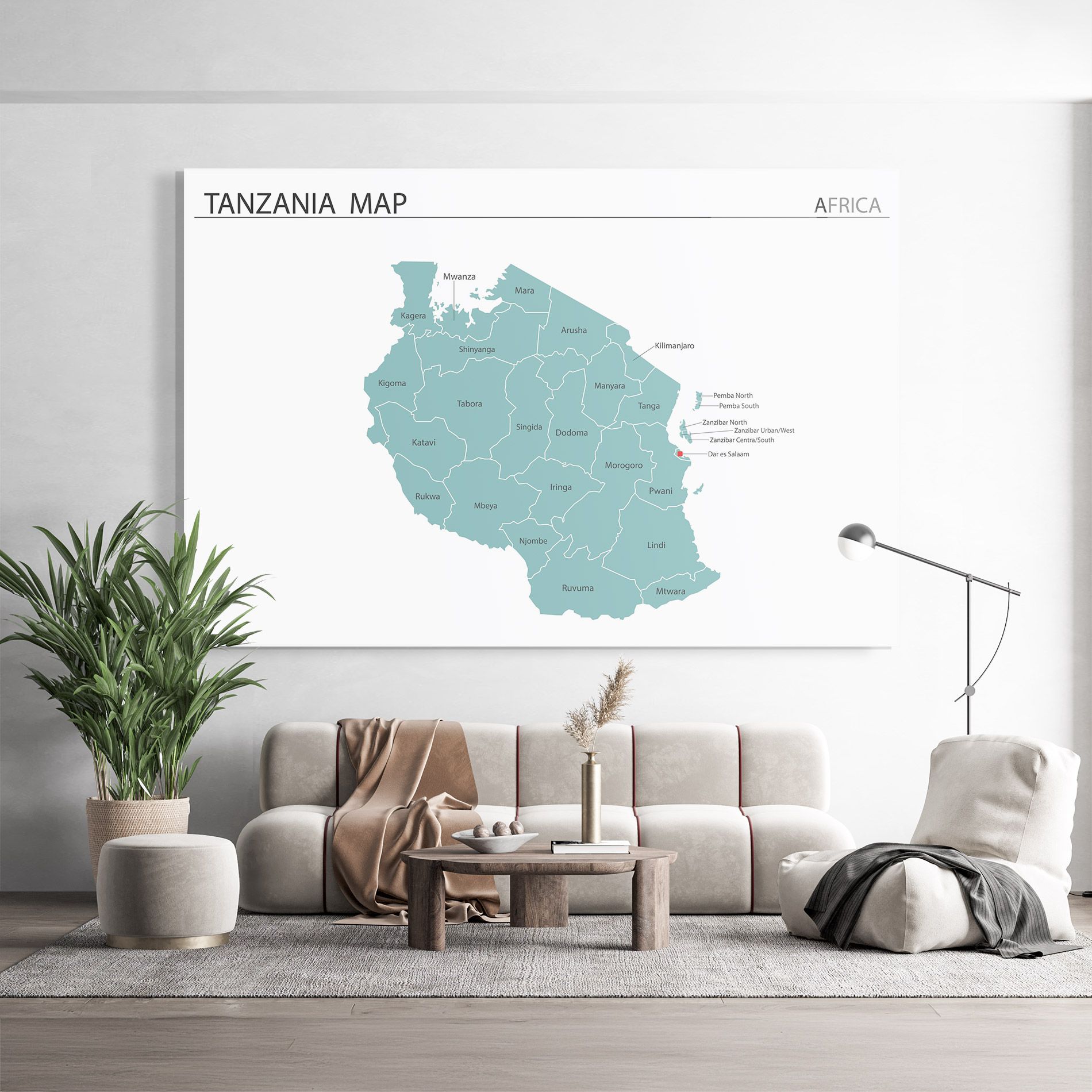 Tanzania Map mockup 9