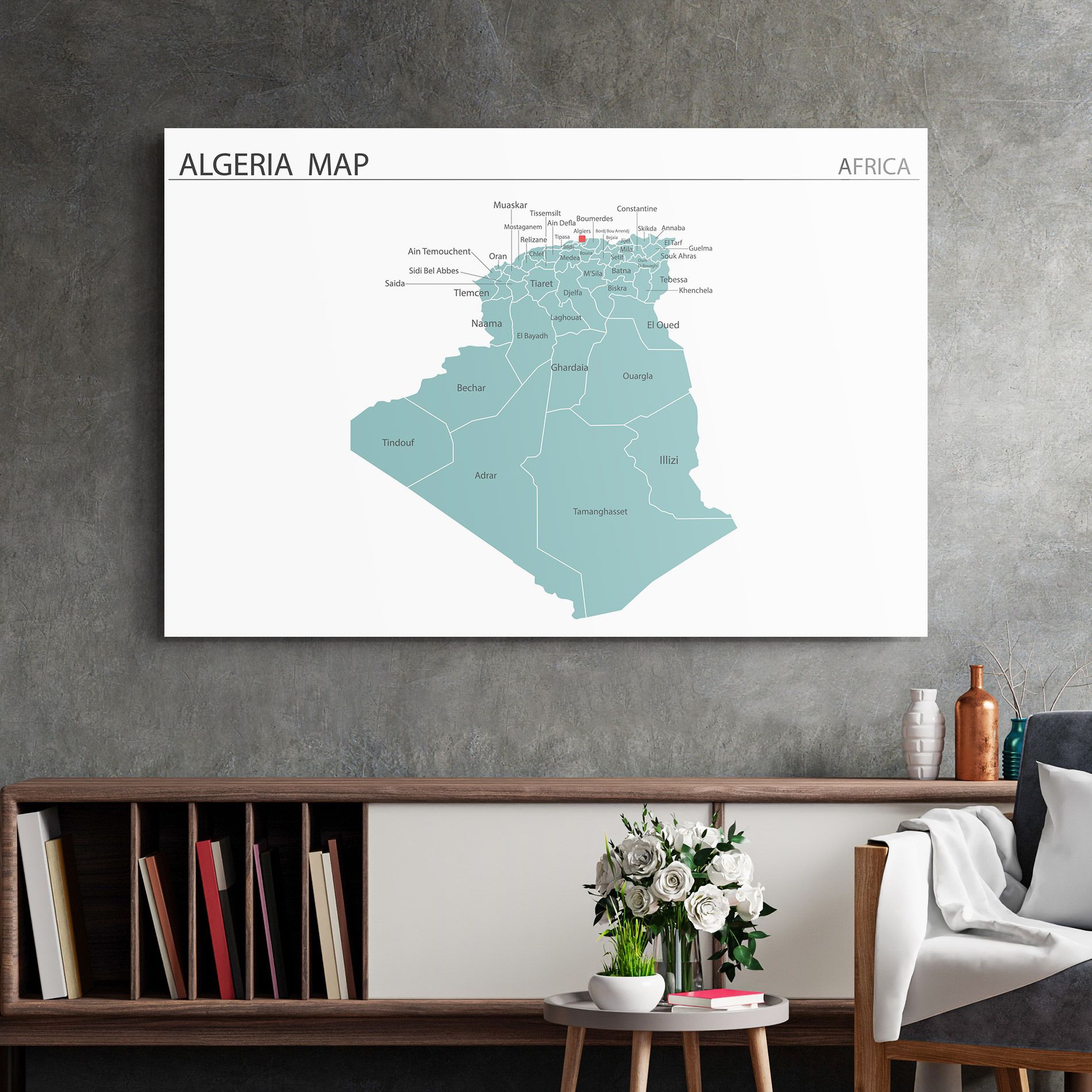 Algeria Map mockup 2