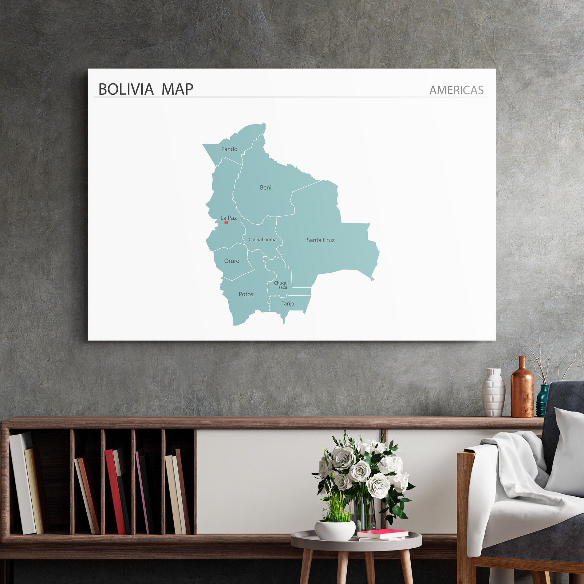 Bolivia Map mockup 2