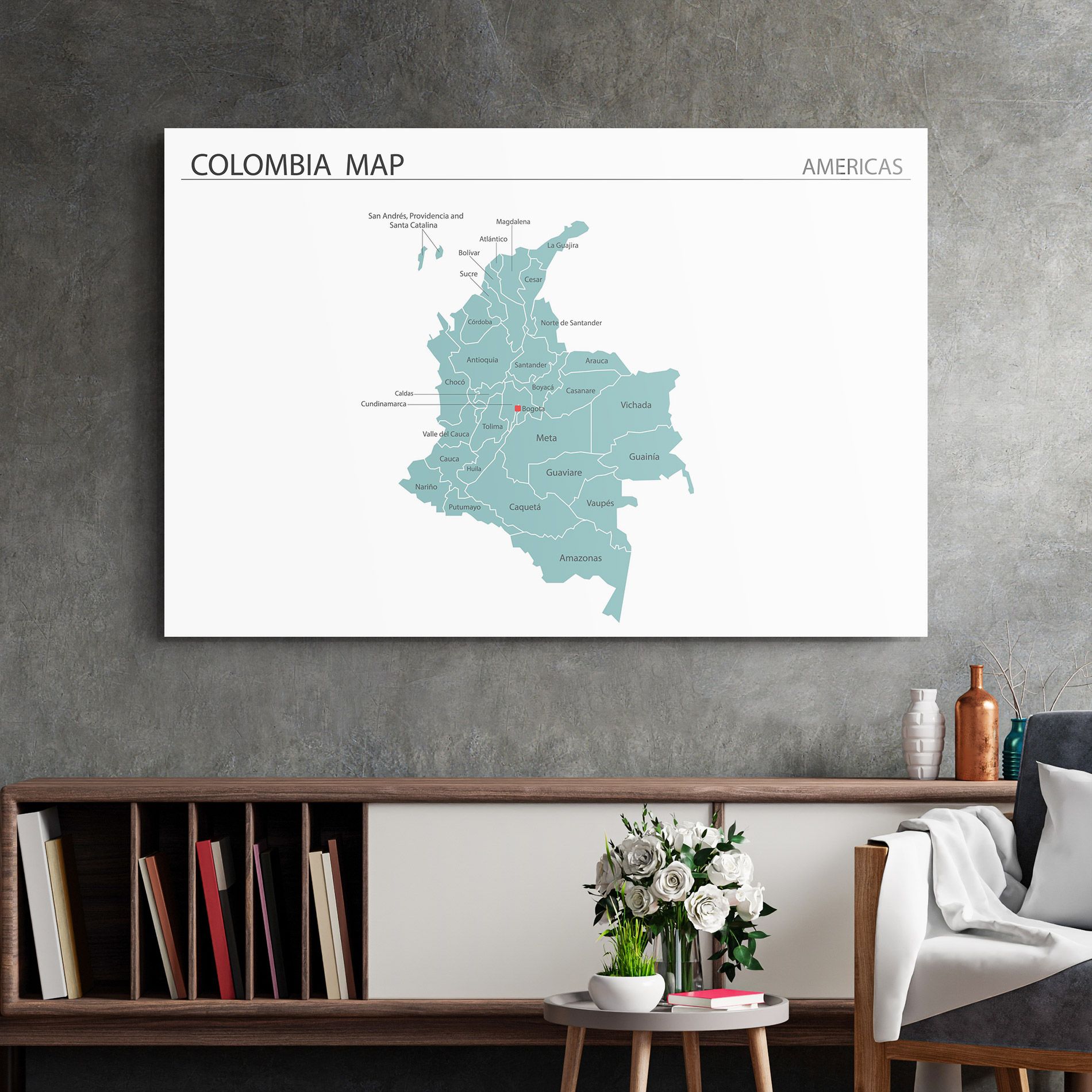 Colombia Map mockup 2