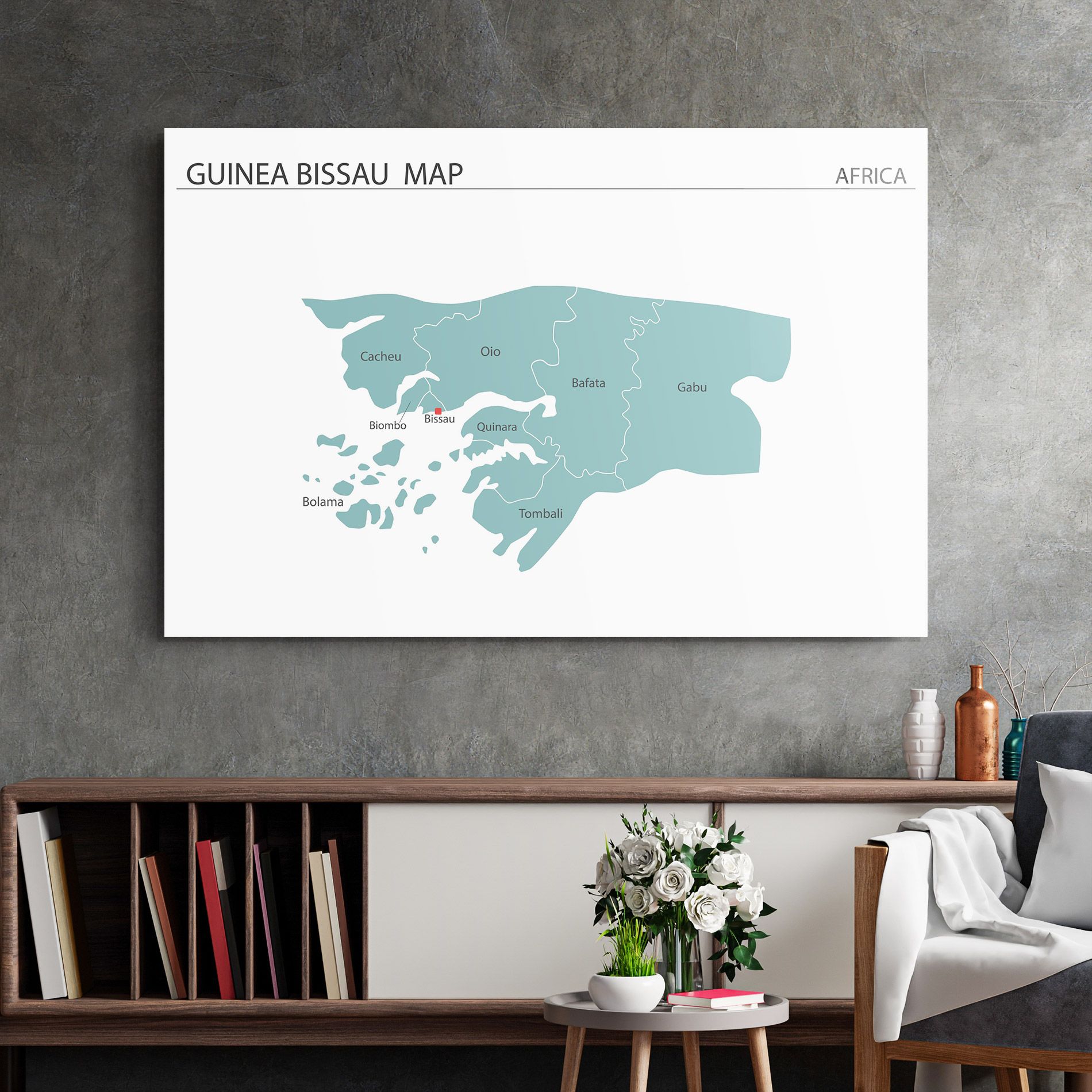Guinea Bissau Map mockup 2