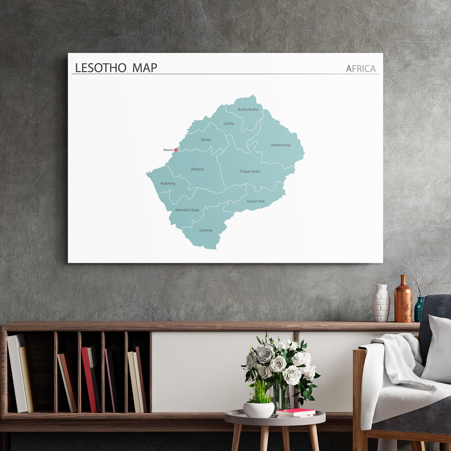 Lesotho Map mockup 2