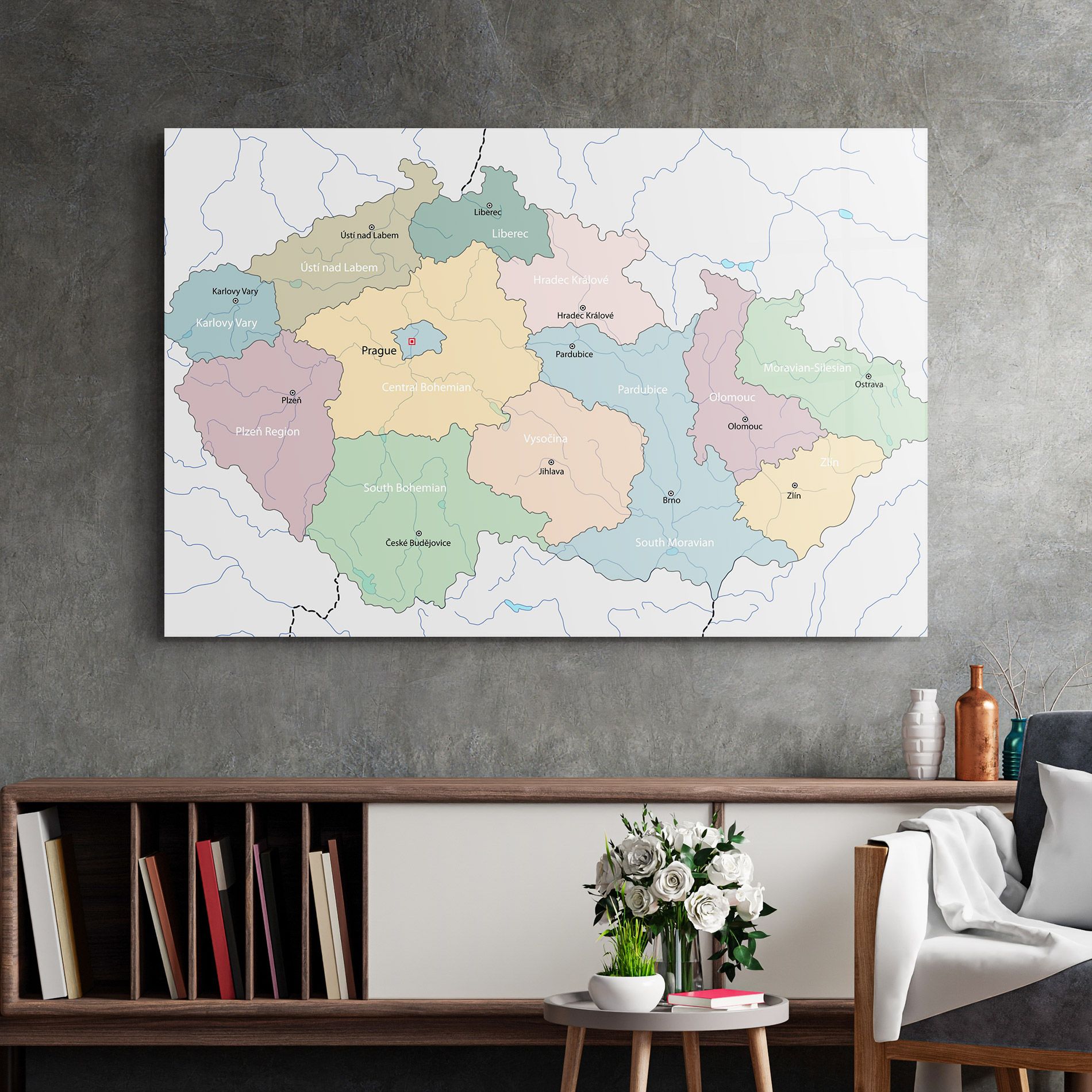 Map Czech Republic mockup 2