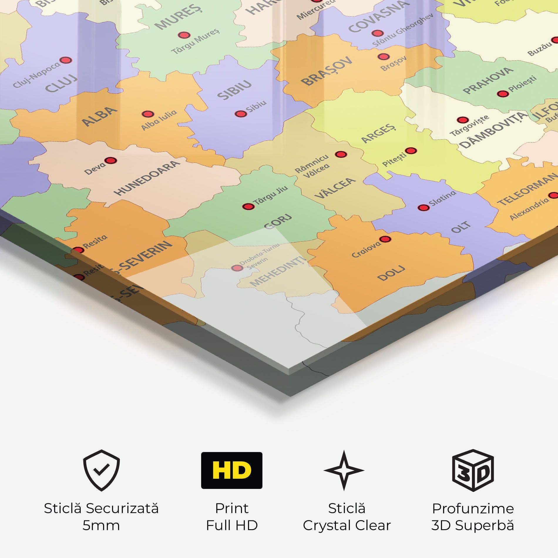 Romania Map mockup 3