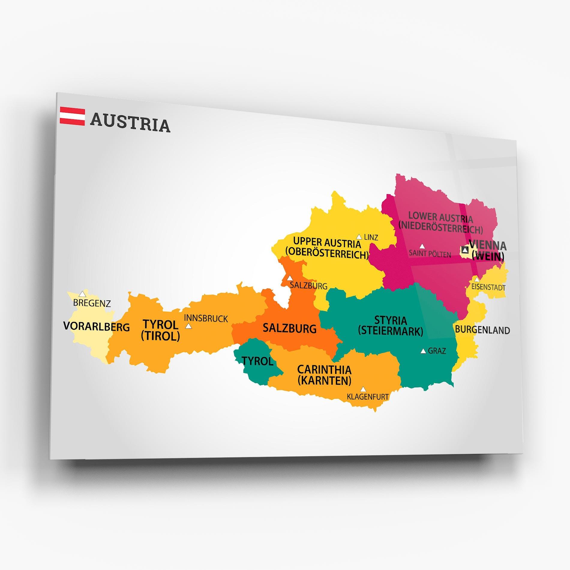 Tablou Sticla Austria Color Map mockup 6