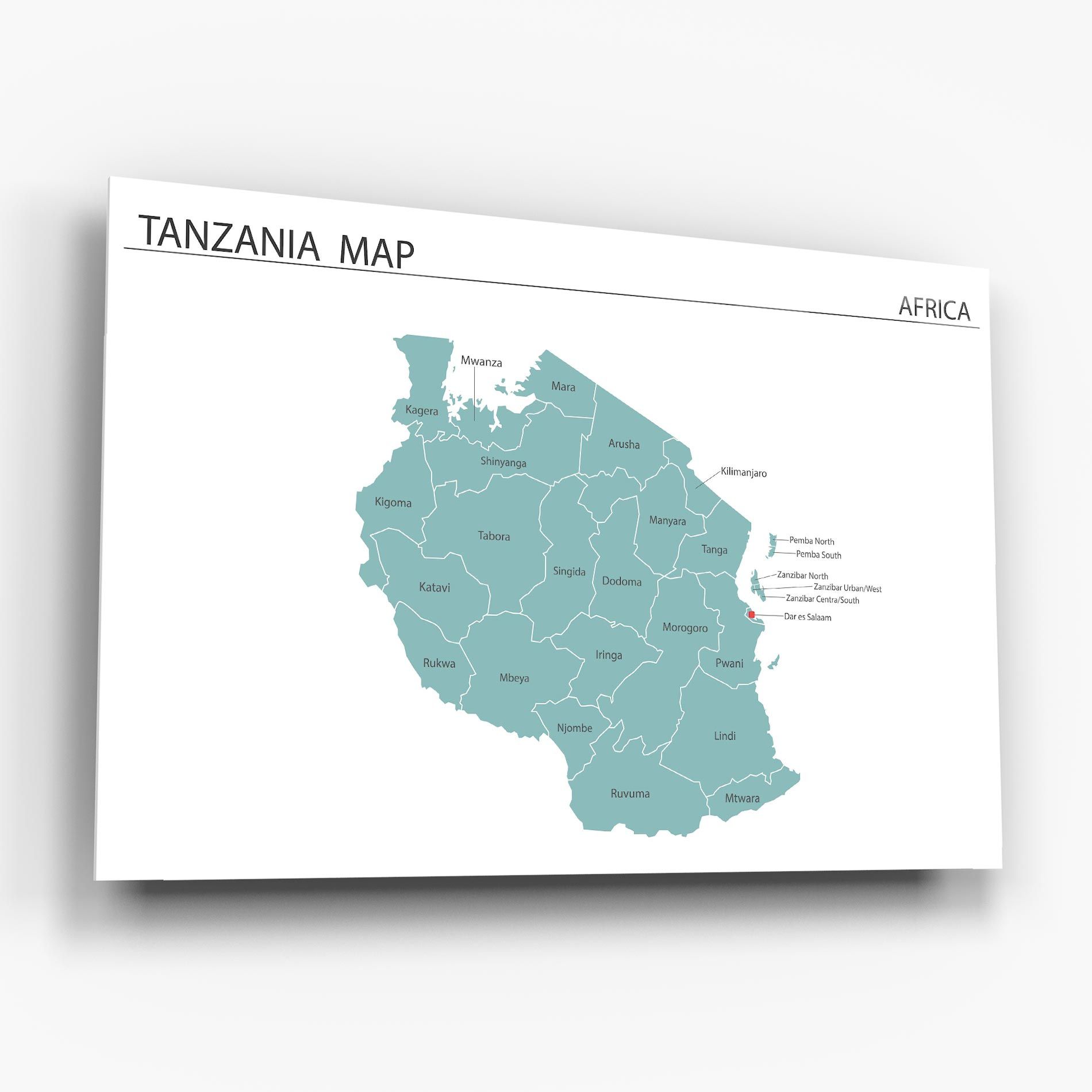 Tanzania Map mockup 6