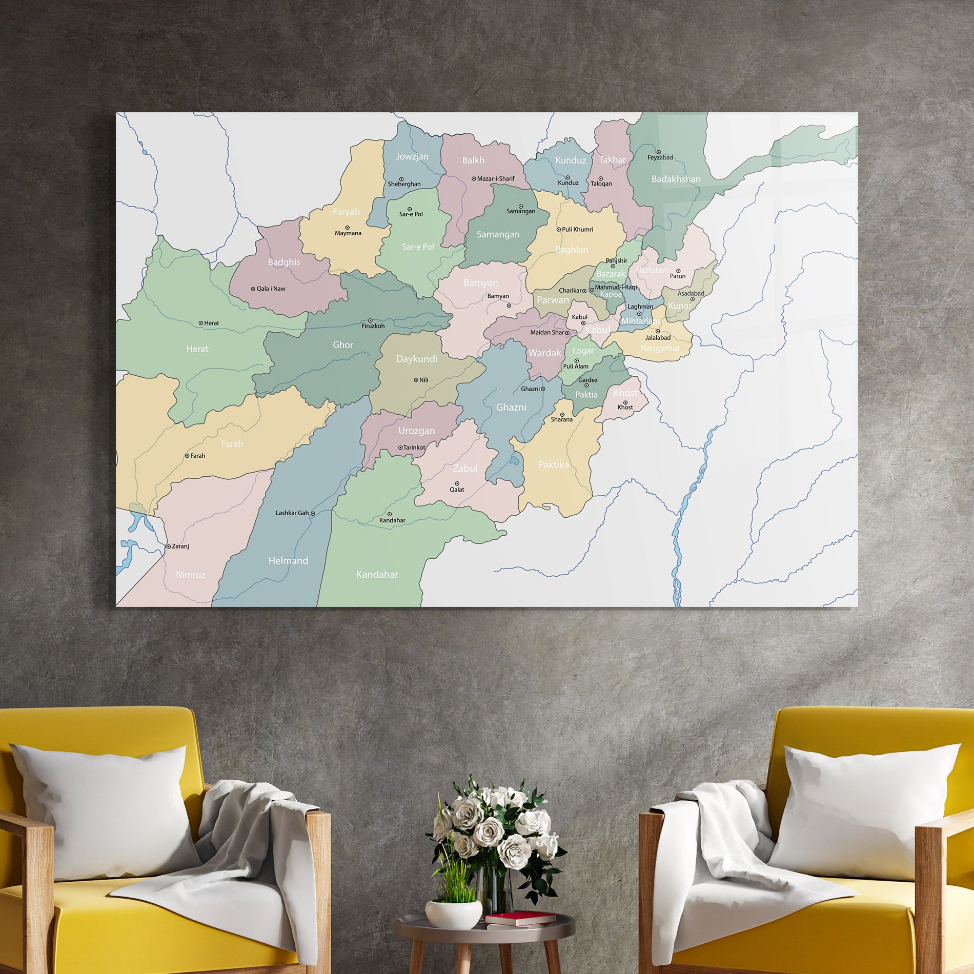 Afghanistan Map mockup 4