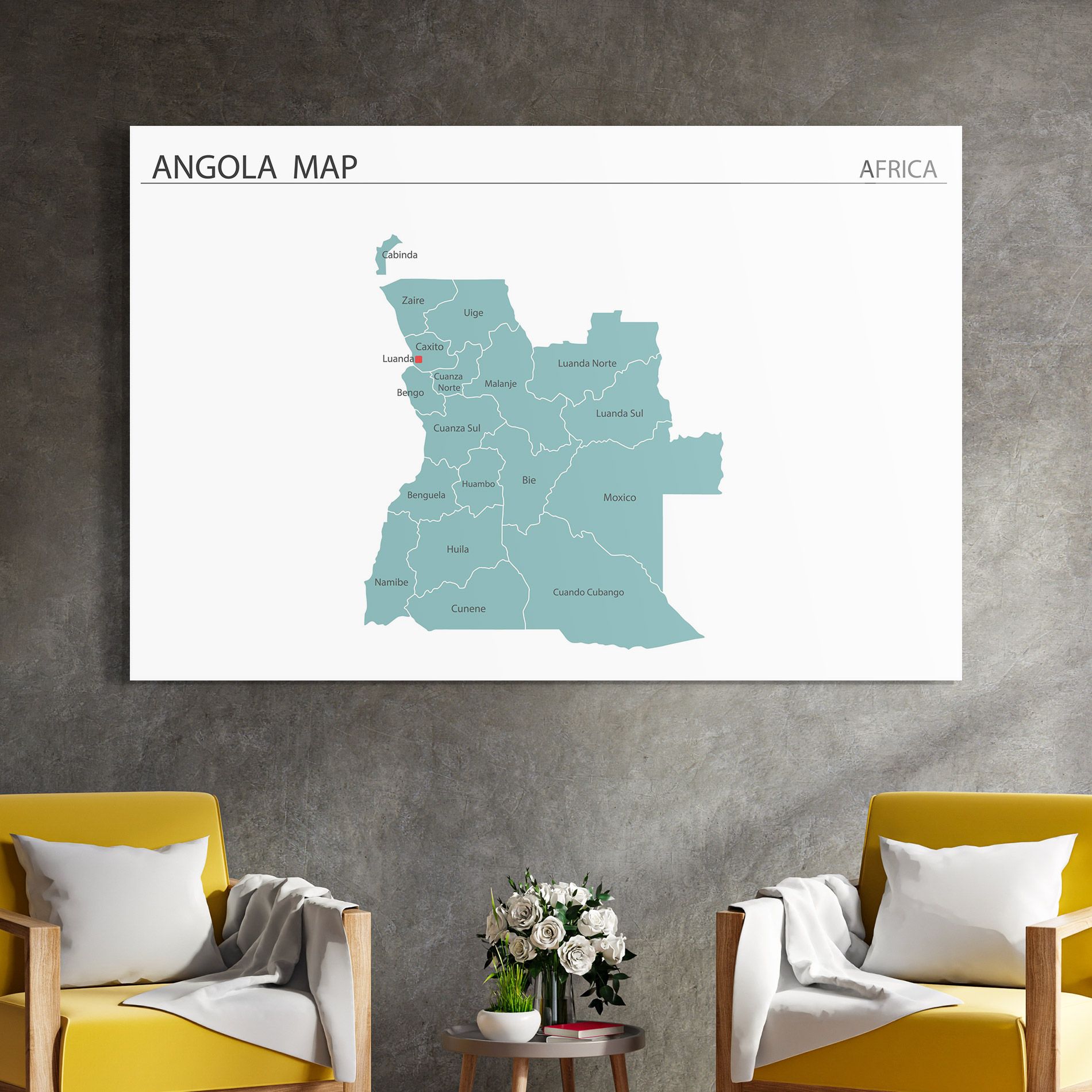 Angola Map mockup 4
