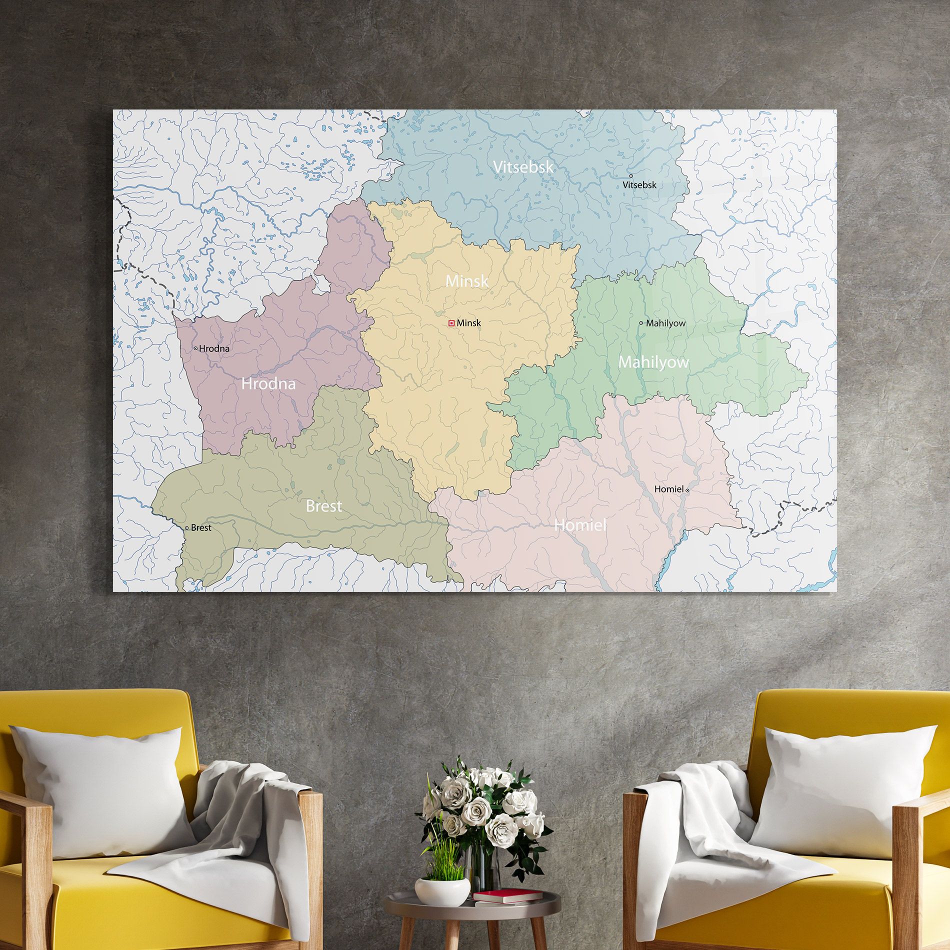 Belarus Map mockup 4